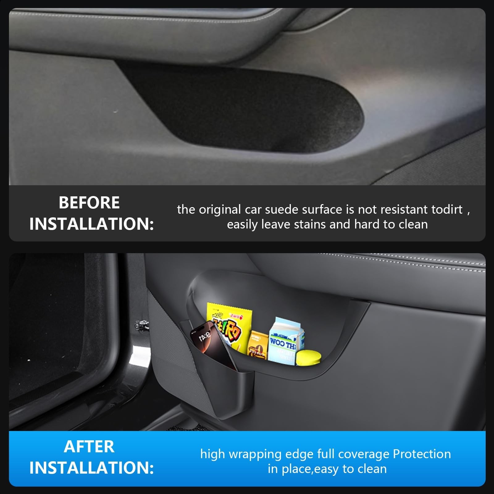 Door Side Storage Box Compatible with 2025 2026 Tesla Model Y Juniper Accesso…