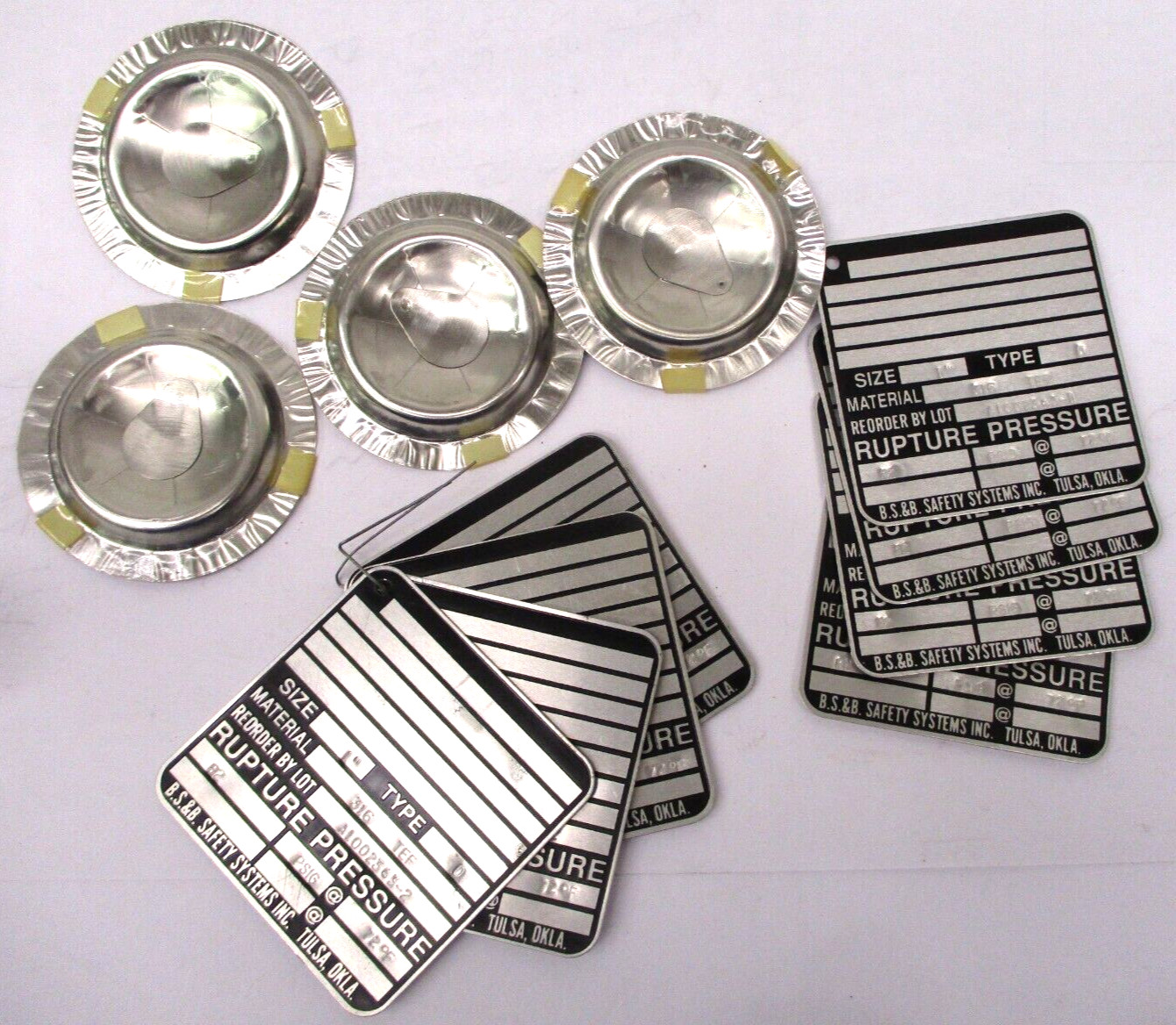 BS&B Type D 1″ Rupture Disks 82 PSIG @ 72°F 316 TEF A6605PA