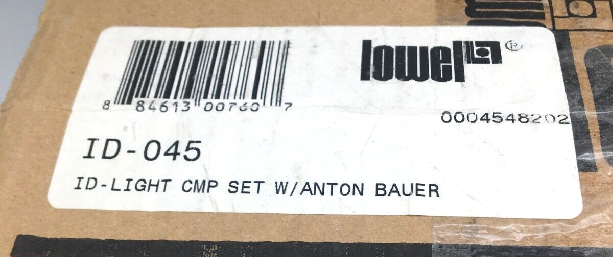 Lowel iLight Focusing Floodlight Set With Anton Bauer Power Tap Cable ID-045 New