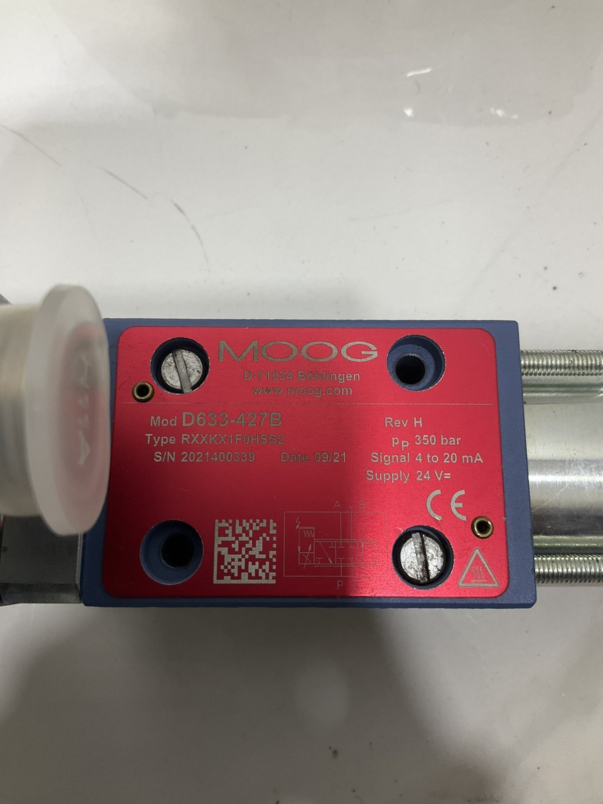 MOOG D633-427B , Type: RXXKX1F0HSS2 , Rev: H