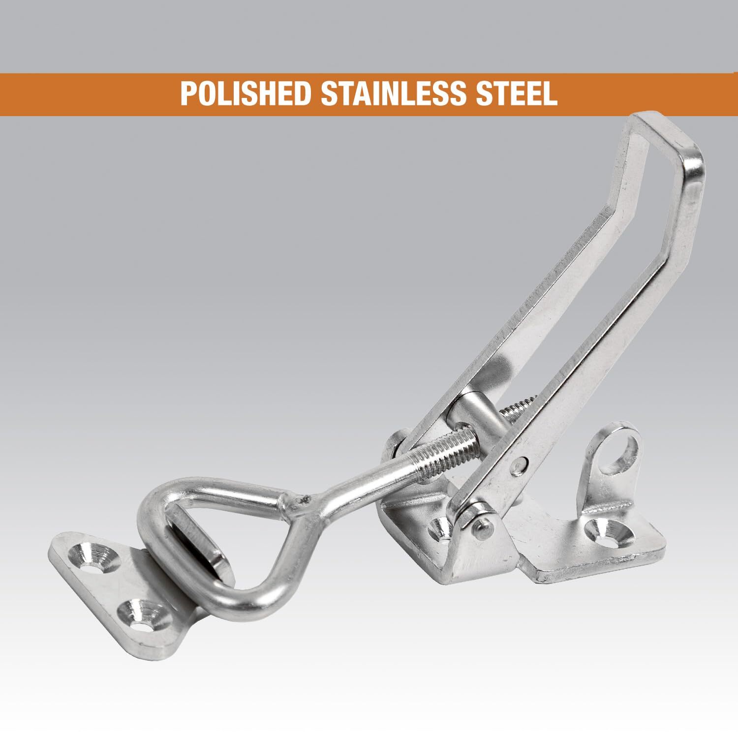 Buyers Products Company 6″ Heavy Duty Stainless Steel Adjustable-Grip Draw Latch