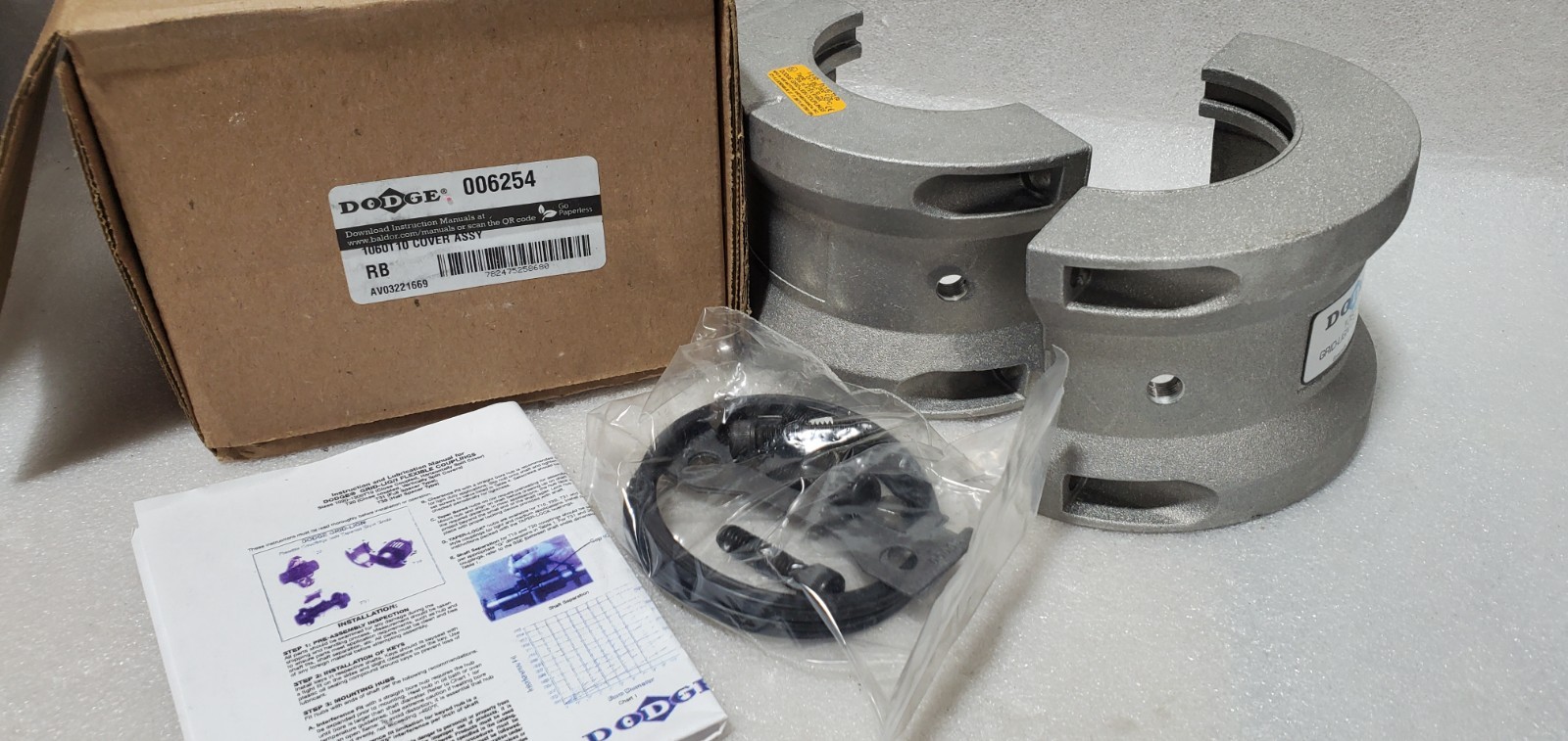 DODGE 006254 1060T10 COVER ASSEMBLE, GRID-LIGN COUPLING, NIB RB 1060T 10