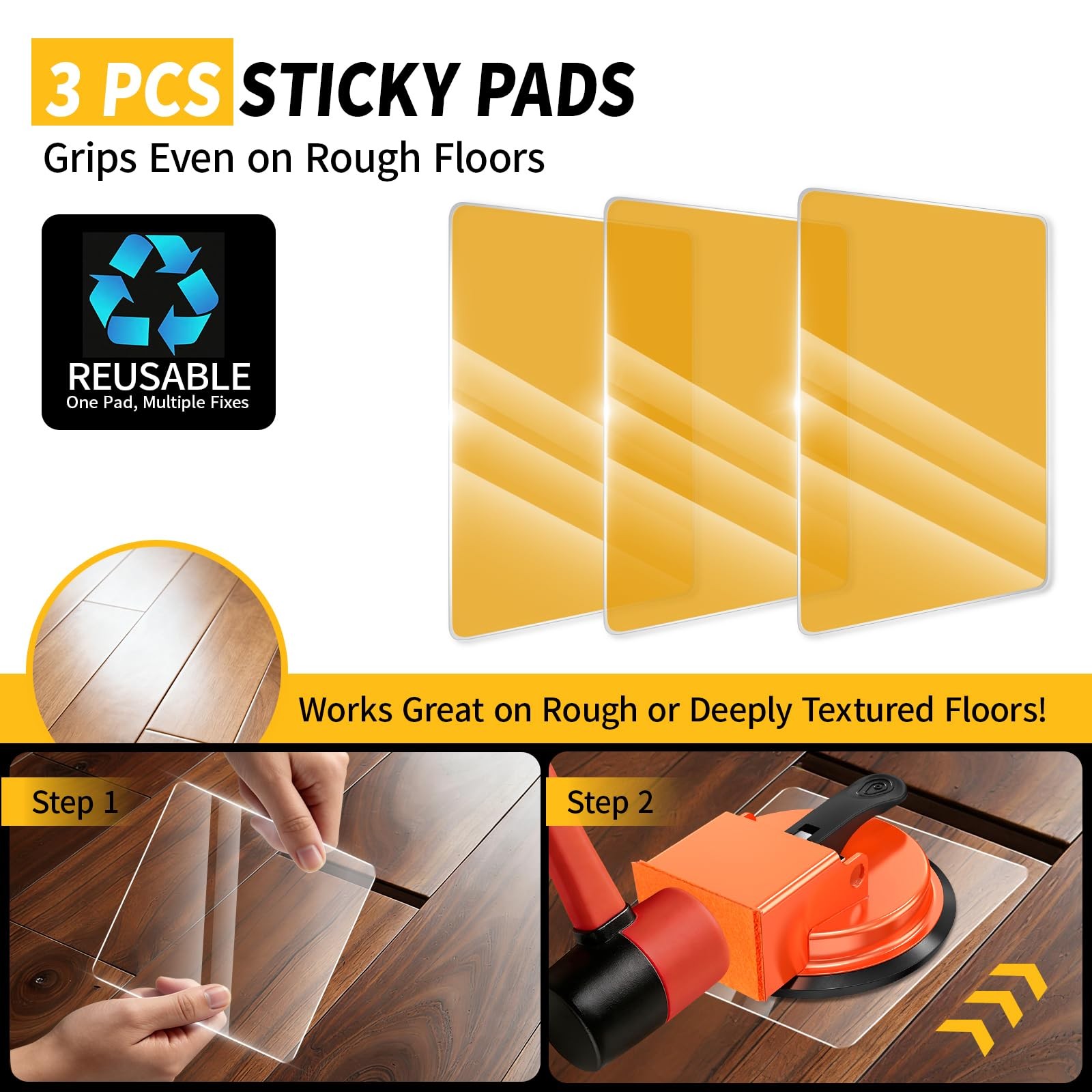 Floor Gap Fixer Tool, Upgraded Heavy Duty Laminate Floor Suction Cup Gap Repa…