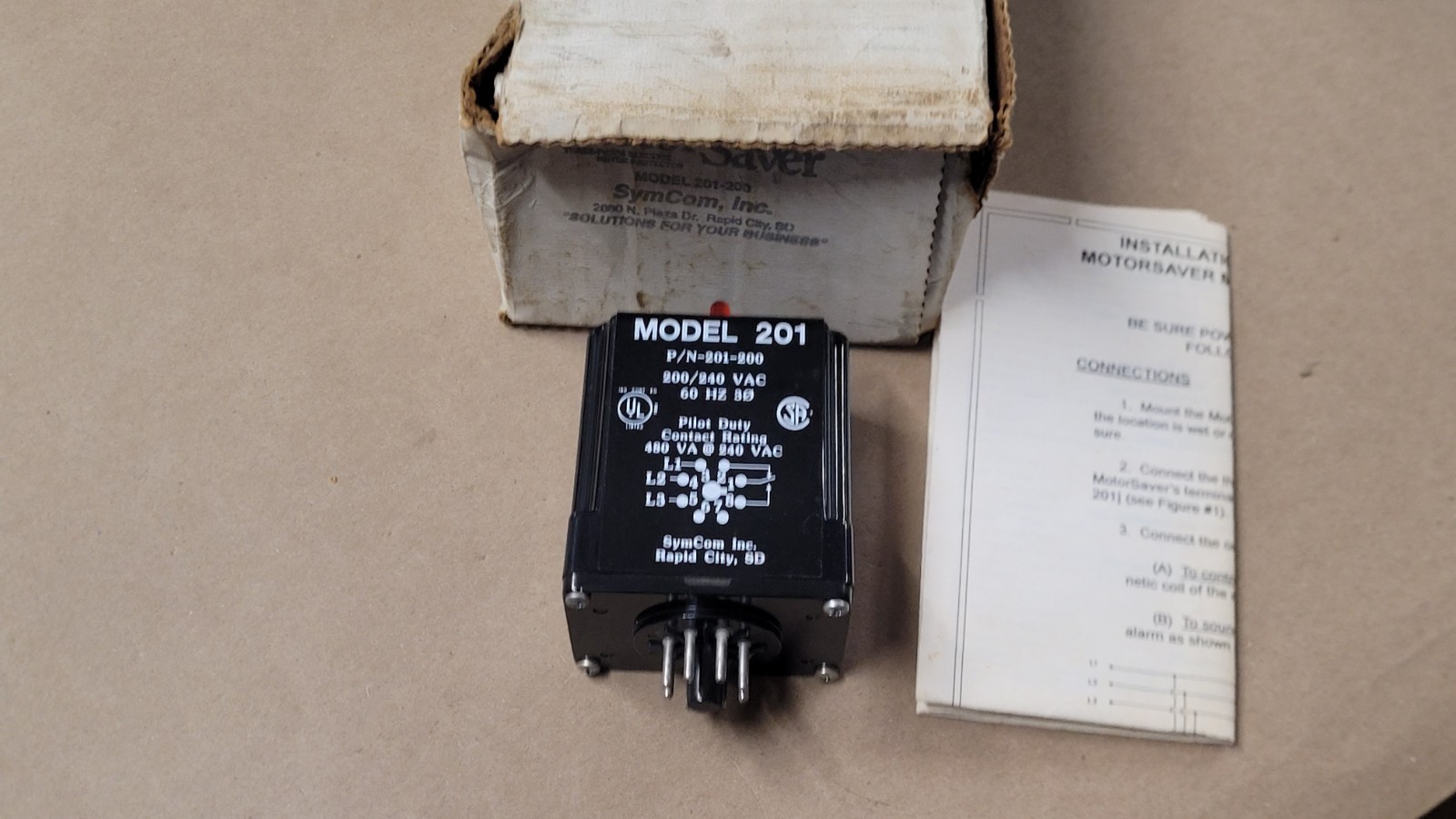 SymCom MotorSaver 201-200 3 Phase Motor Protector 200/240VAC
