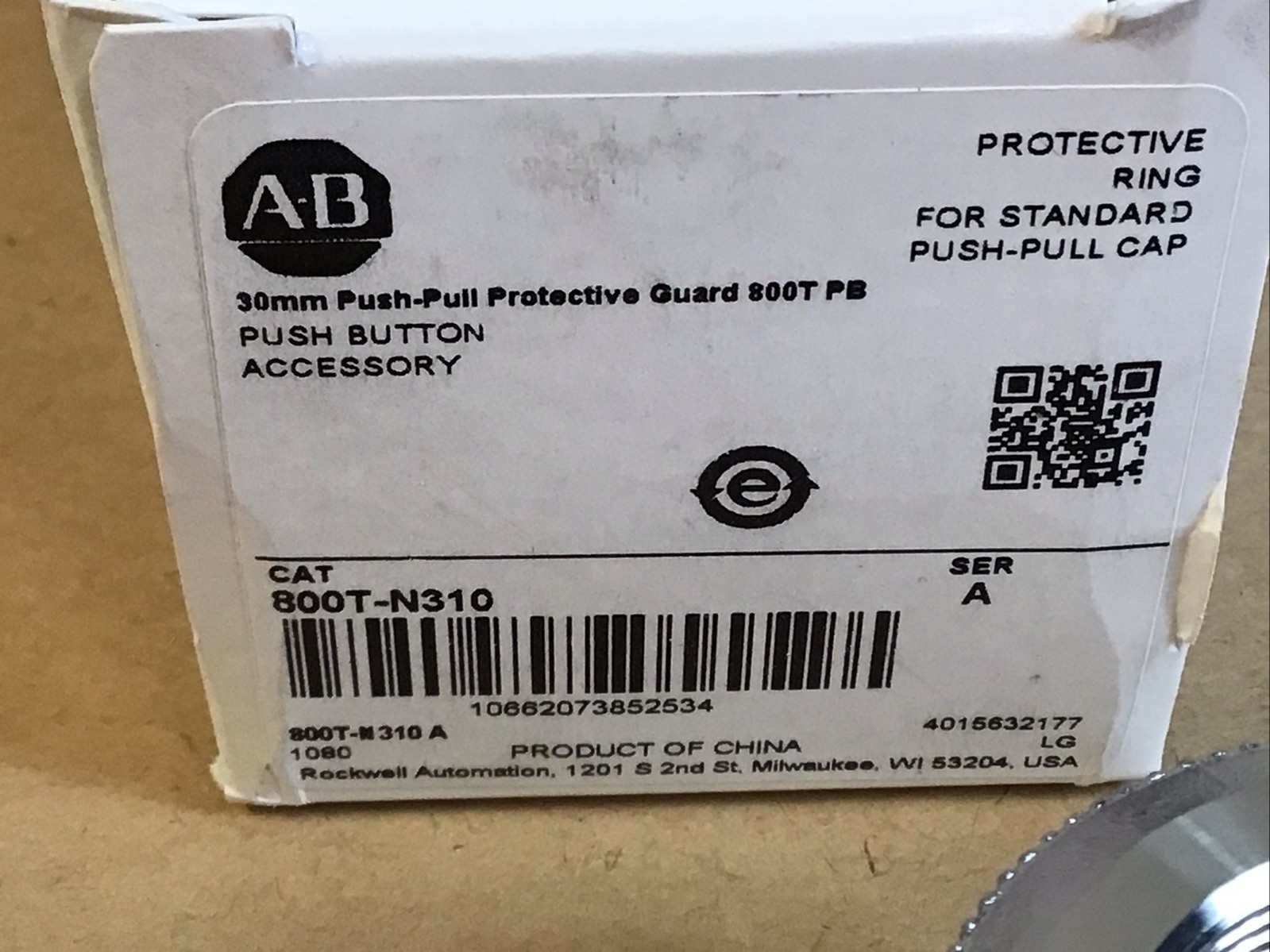 ALLEN BRADLEY 800T-N310 PUSHBUTTON GUARD FOR PUSH PULL STANDARD CAP NEW