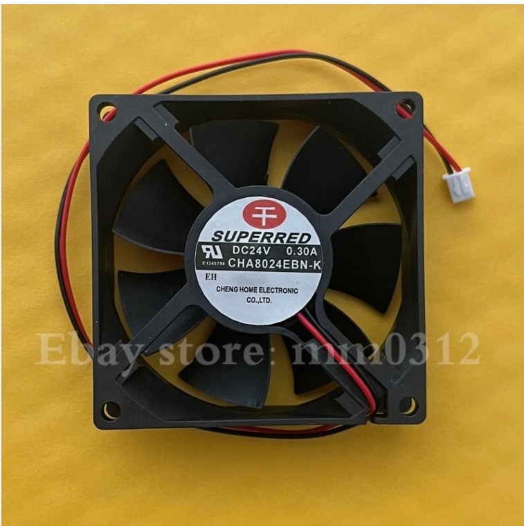 SUPERRED CHA8024EBN-K 8025 DC24V 0.30A 8CM 2-Wire Inverter Cooling Fan