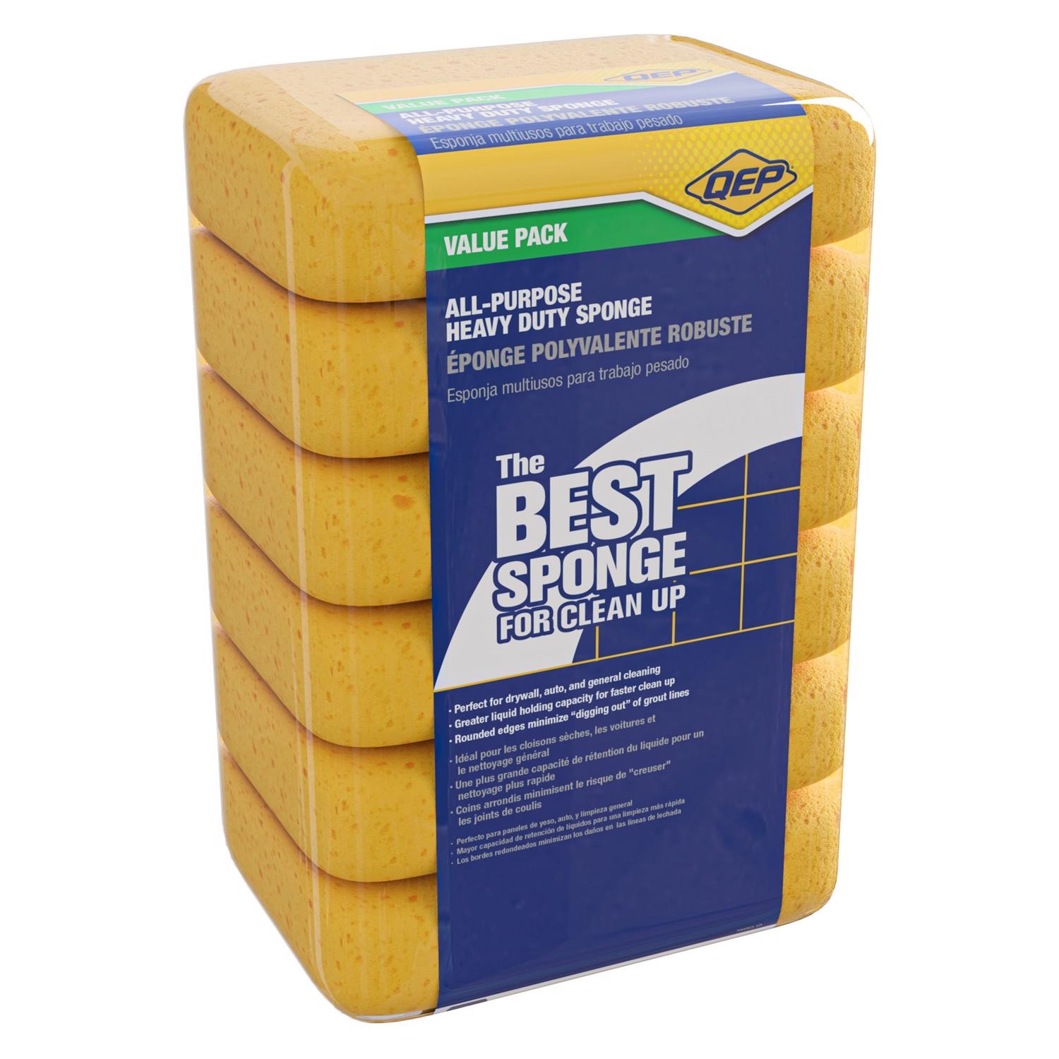QEP 70005Q-6D Professional Heavy Duty Sponges 7.5 x 5.5 x 1.87 in.