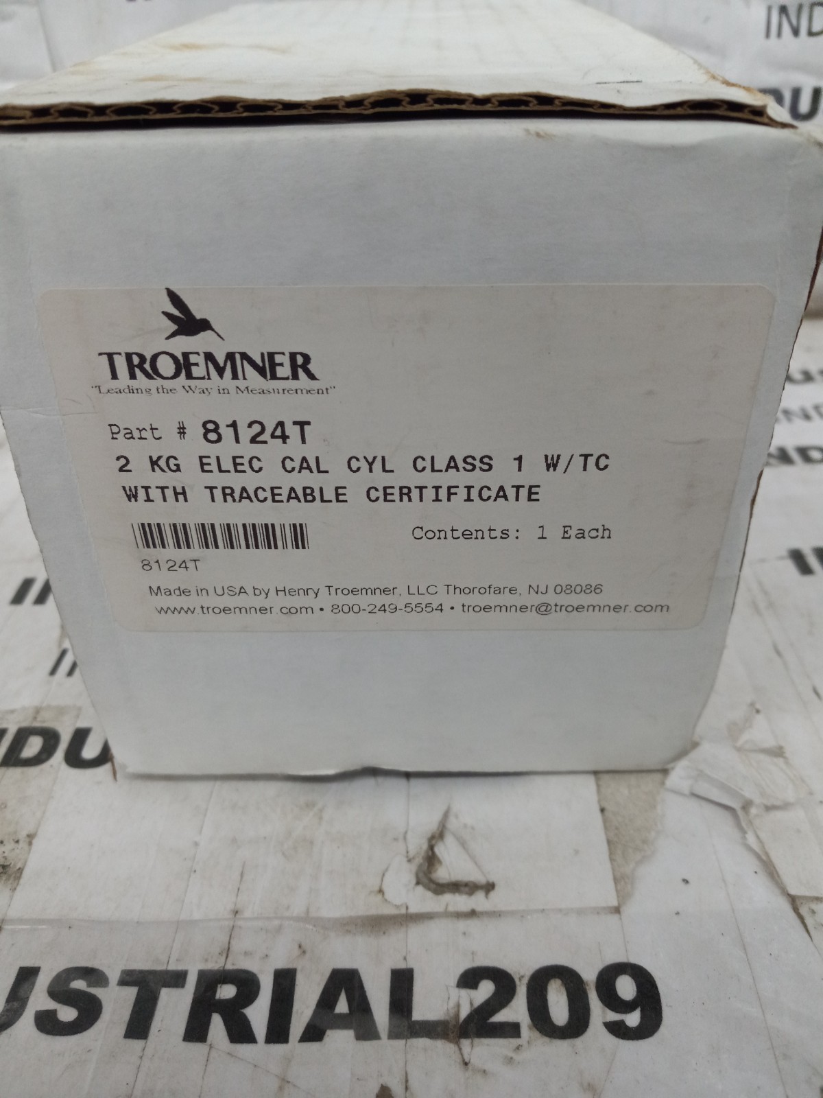TROEMNER 2 KG ELEC 8124T CAL CYL CLASS 1