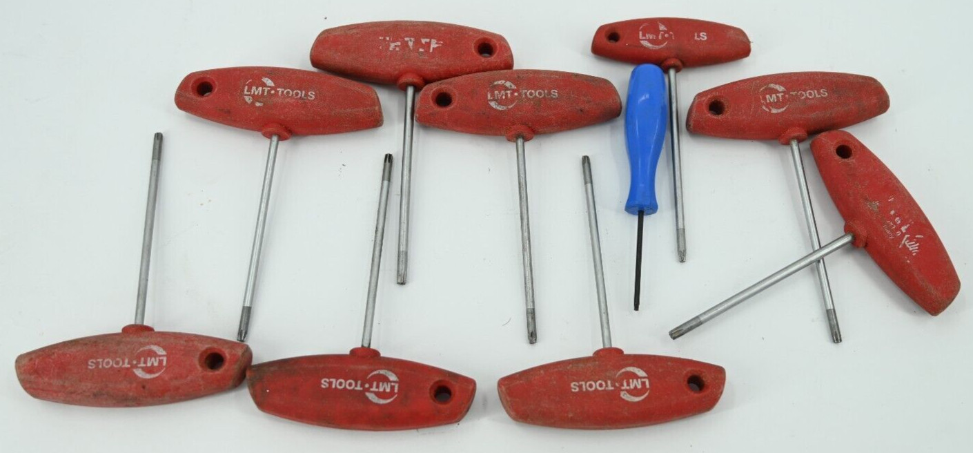 Lot of (10) LMT Tools WIHA T Handle Torx Key