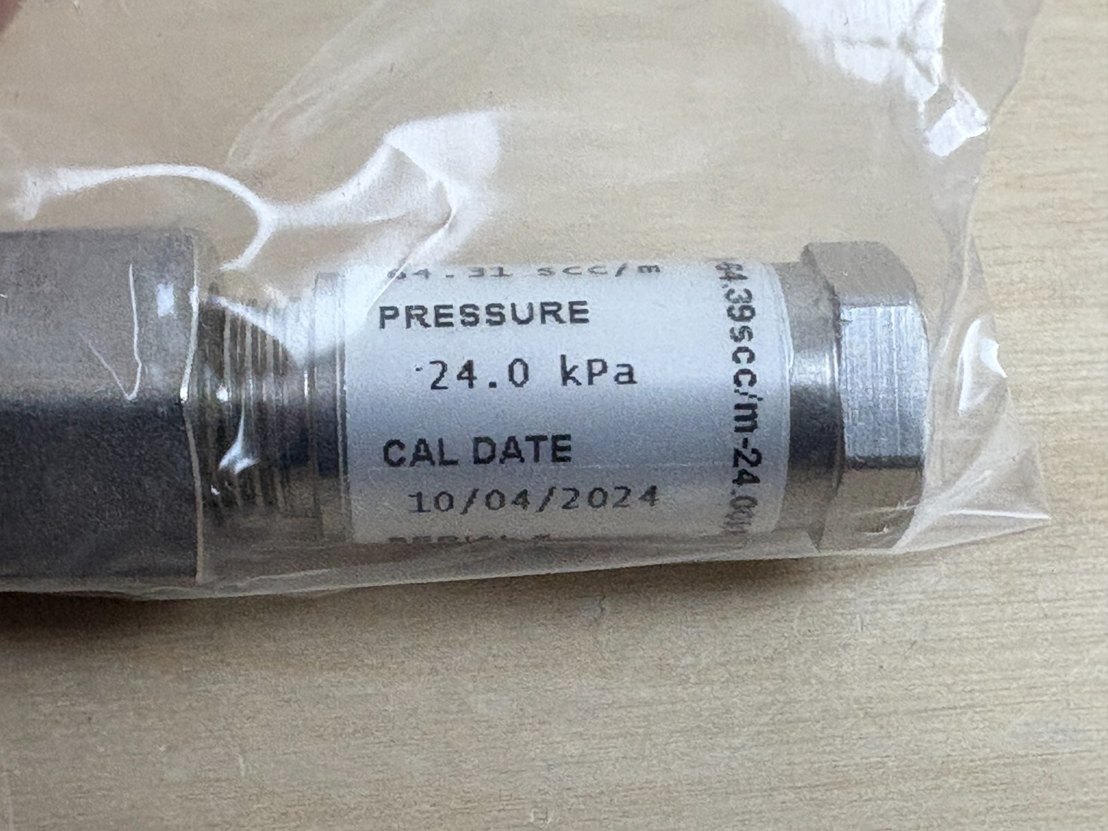 Cincinnati CTS Fixed Leak Orifice Standard, 64.31 scc/m @ 24.0 kPa, 520-64.39