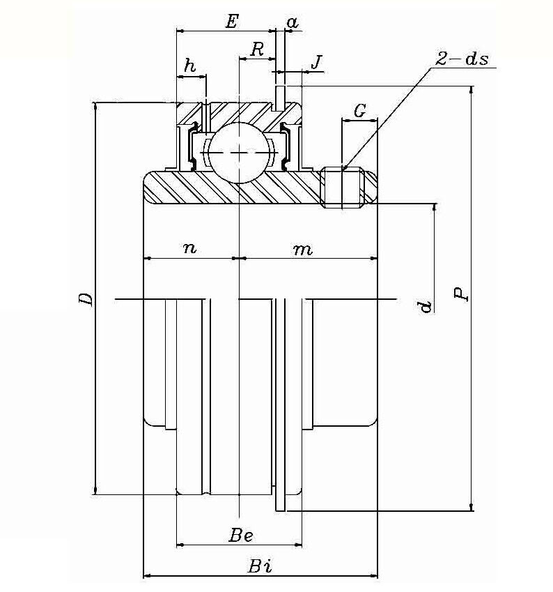 SER207-20 NEW 1-1/4″ Insert Bearing with snap ring ER-20, ER20 ER207-20