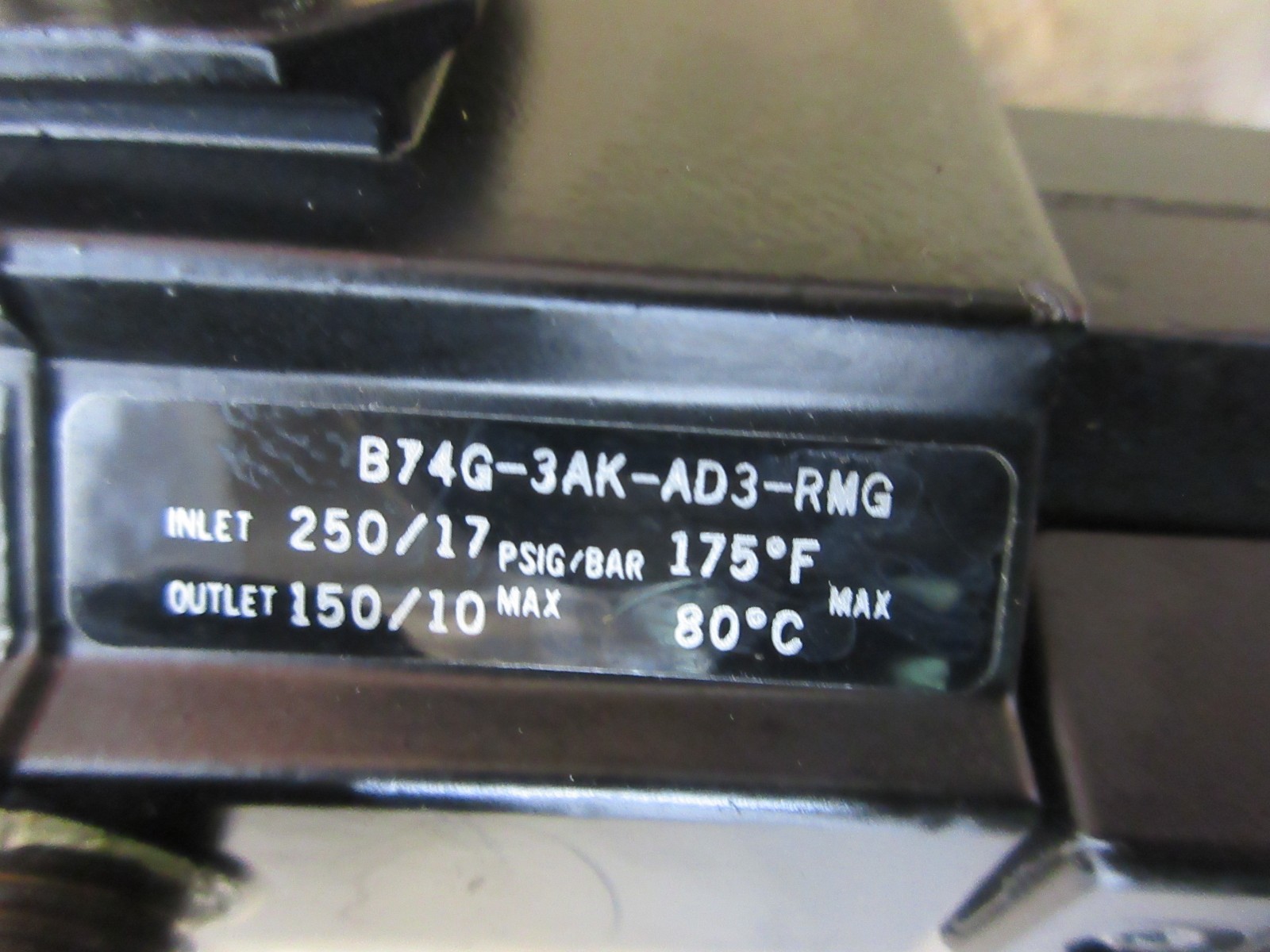 1996 HAAS VF-1 CNC VERTICAL MILL B74G-3AK-AD3-RMG NORGREN AIR FILTER REGULATOR