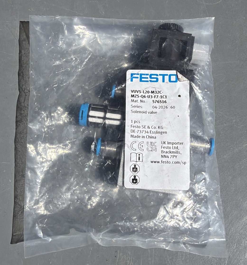 Festo VUVS-L20-M32C-MD-G18-F7 Solenoid Valve VUVS-L20-M32C-MZS-Q6-U3-F7-1C1