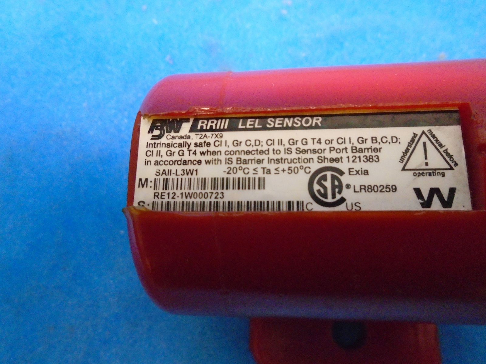 BW RRIII LEL SENSOR LR80259 SAII-L3W1 1YR WARRANTY