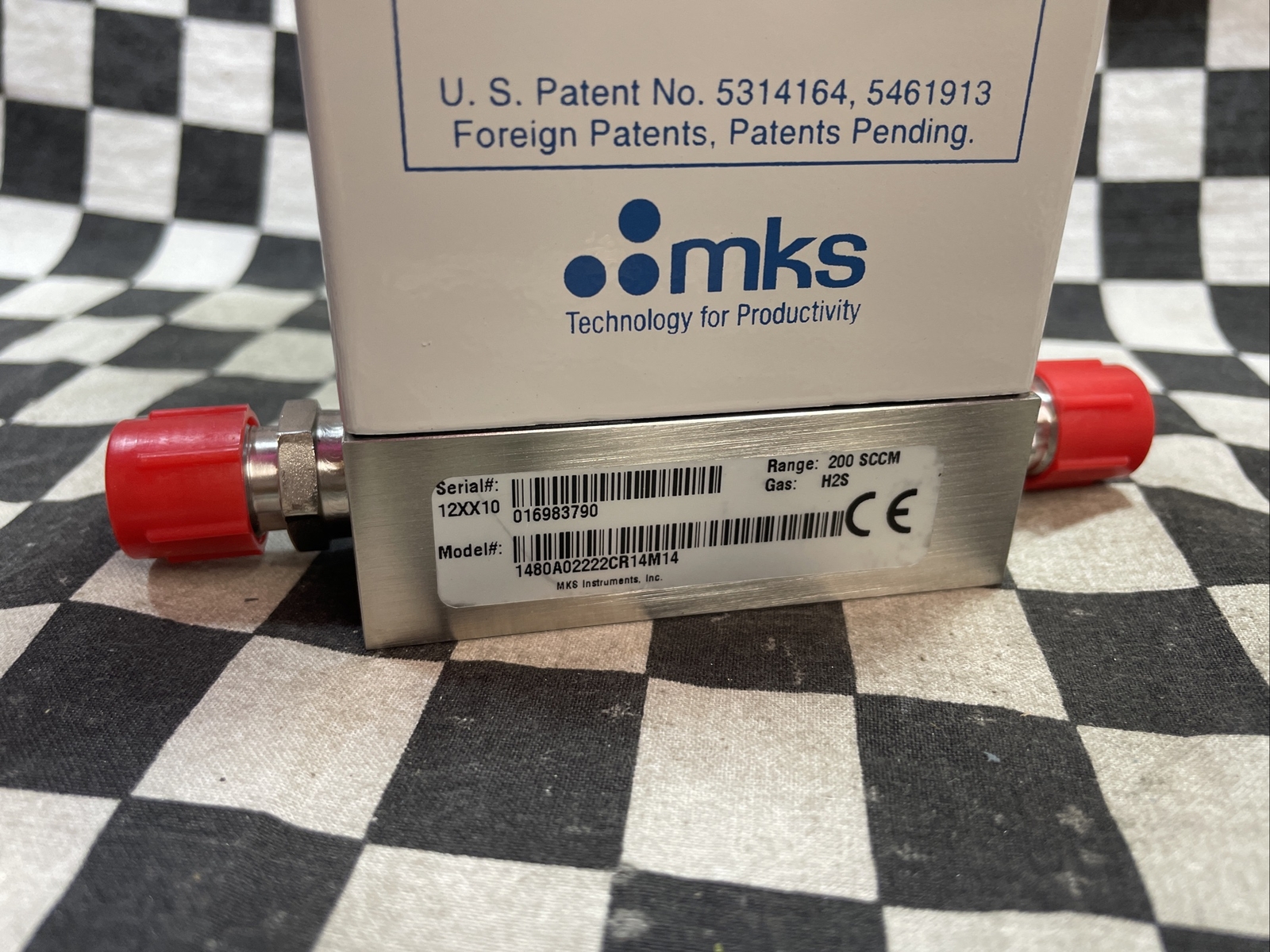 MKS MASS FLOW CONTROLLER 1/4″ VCR, 1480A02222CR14M14, 200 SCCM, Gas H2S