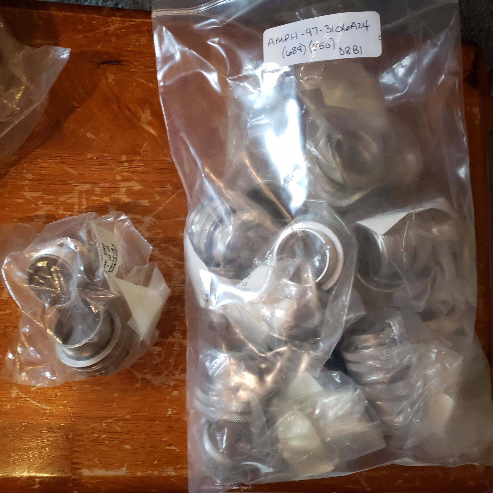 NEW Amphenol MIL SPEC Backshell Straight Solid Aluminum KIT # 97-3106a-24 (689)