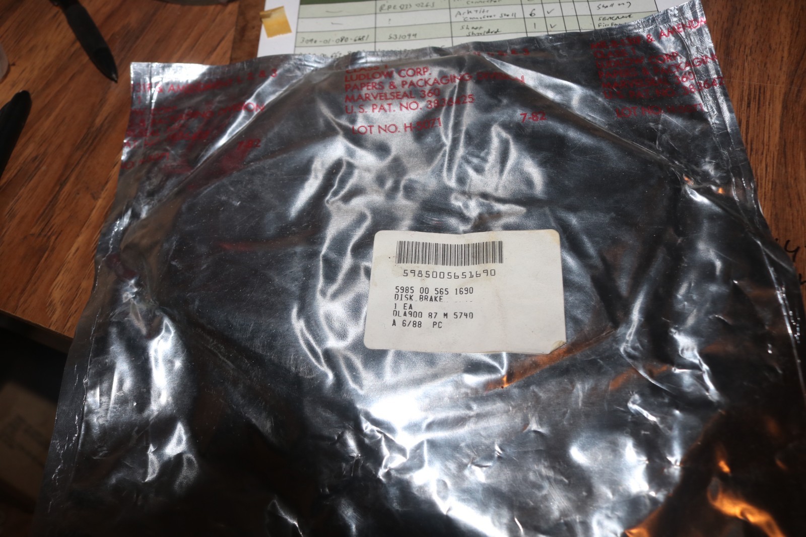 NOS Dings Stationary Disc #K070485-001, old number H70089