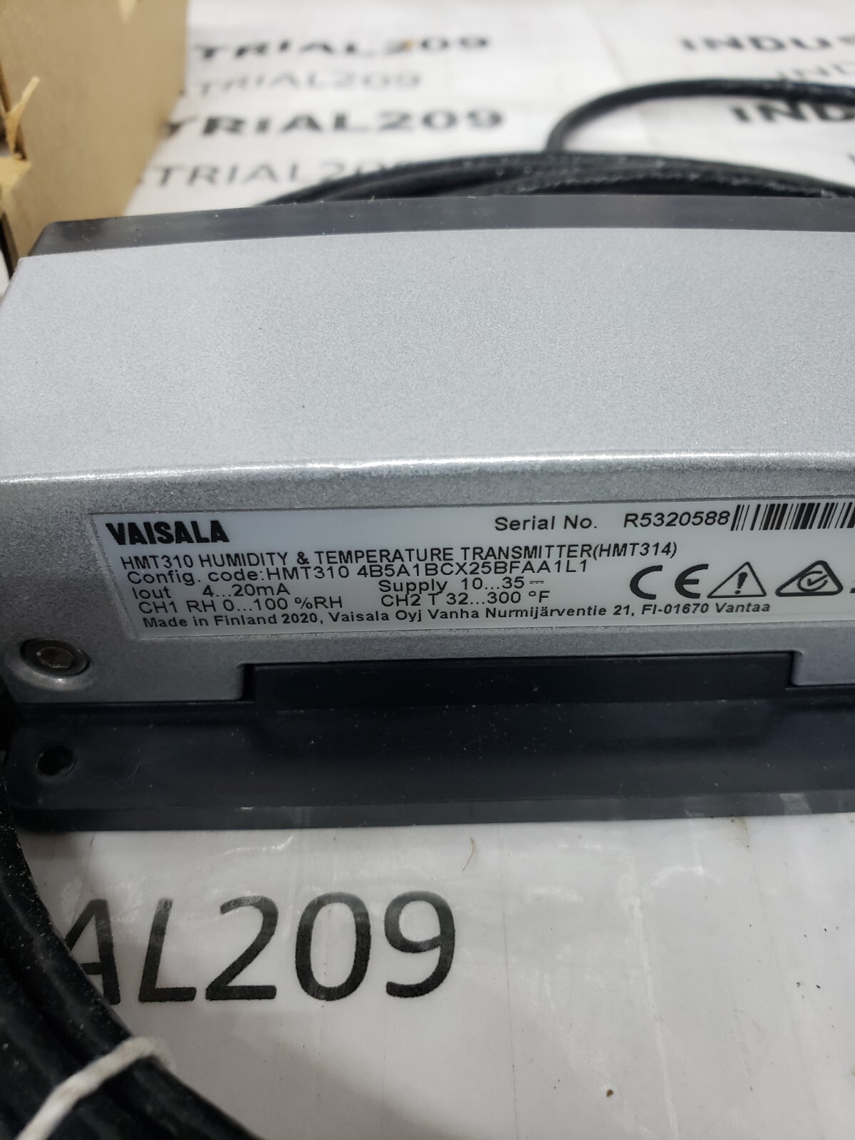 VAISALA HMT310 HUMIDITY & TEMPERATURE TRANSMITTER