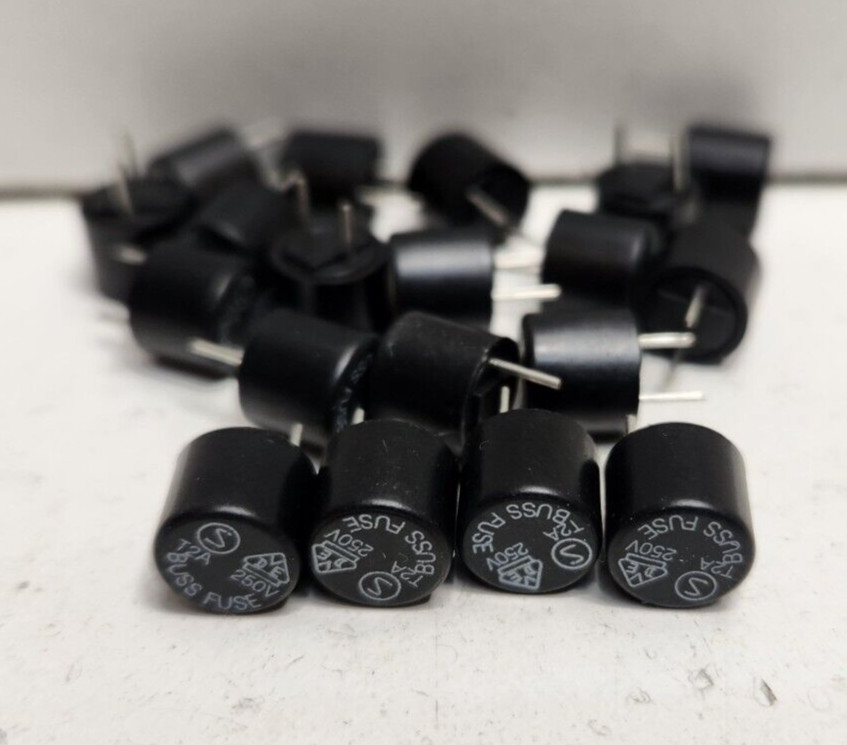 LOT OF 19 NEW OLD STOCK! BUSSMANN 2A 250V MINIATURE FUSES ETF-2