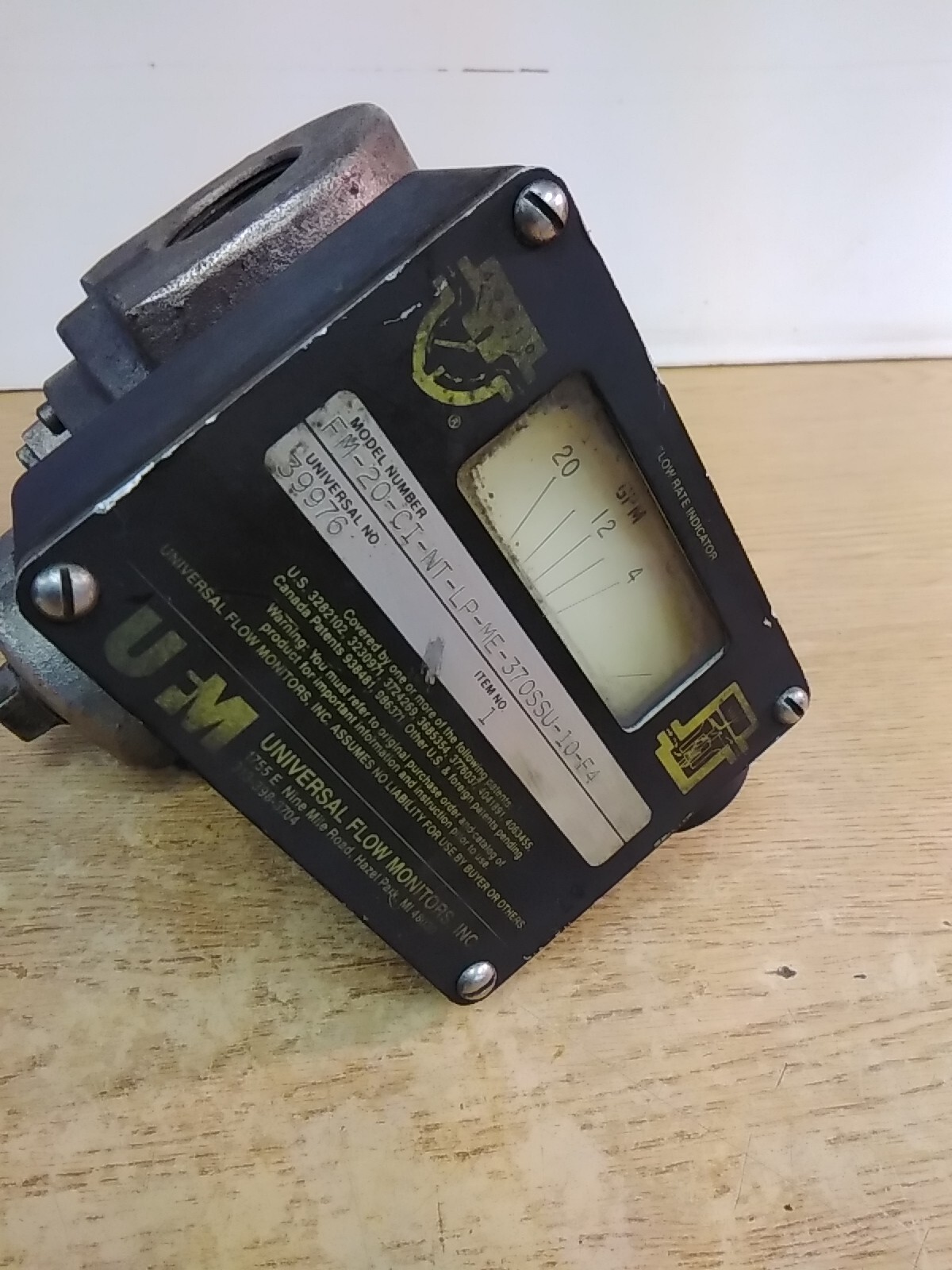 UFM FM-20-CI-NT-LP-ME-370SSU-10-F4 Universal Flow Monitor