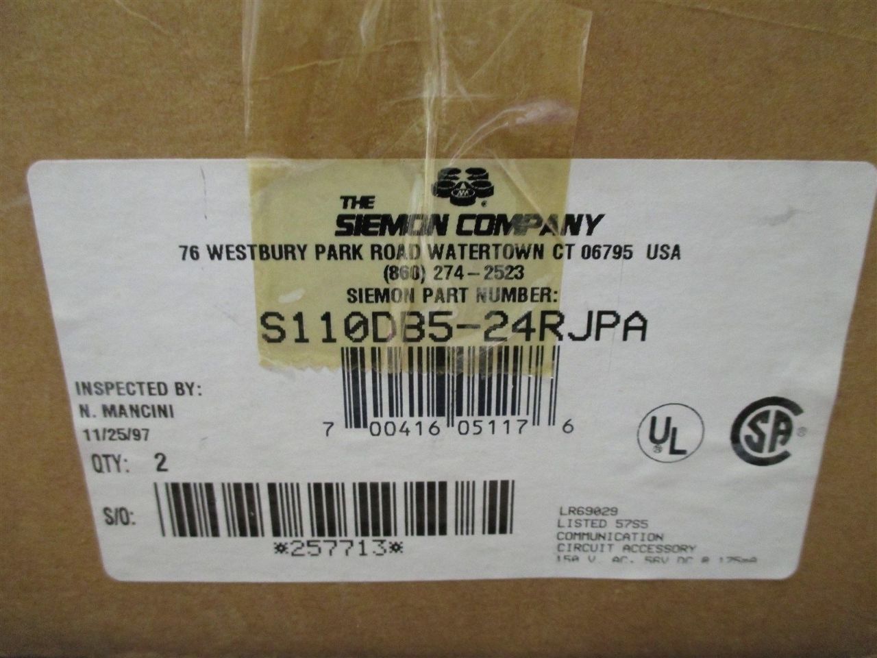 The Siemon Company S110DB5-24RJPA new