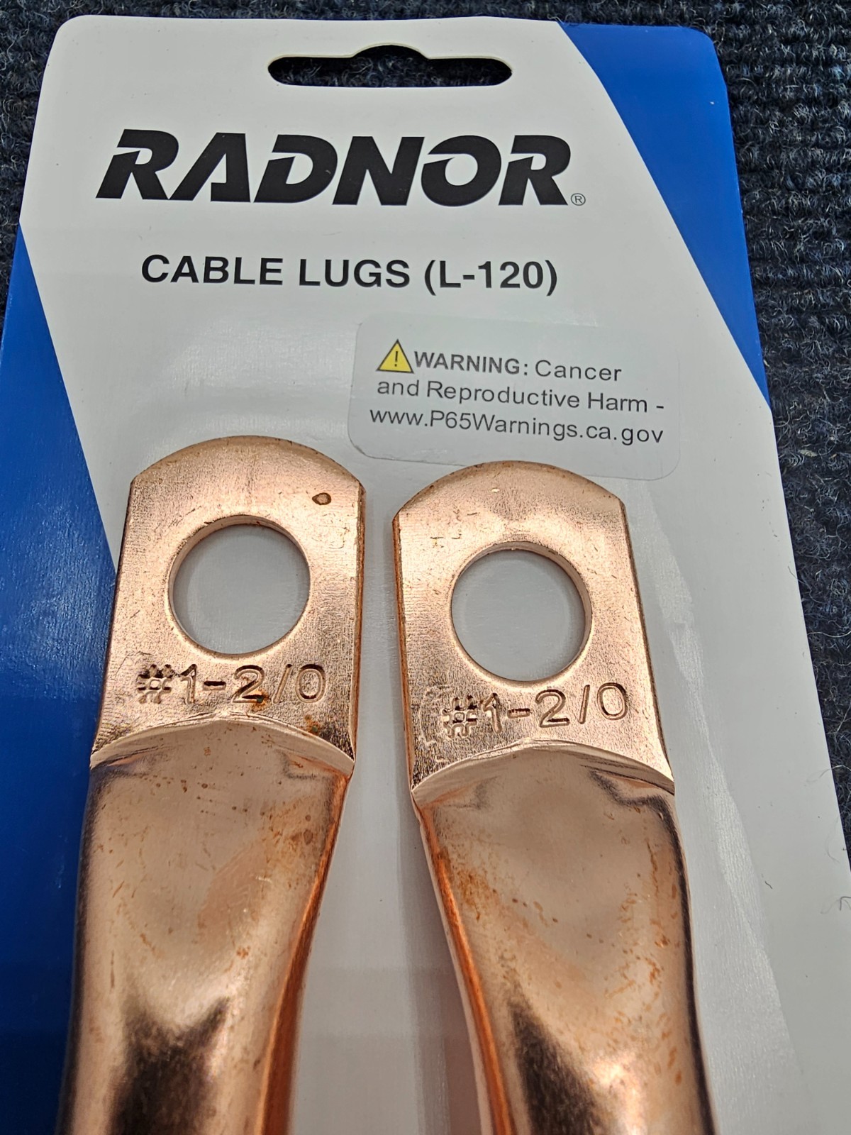(6 PIECES) Radnor RAD64002143 64002143 L-120 Solder Type Cable Lugs 1-Hole