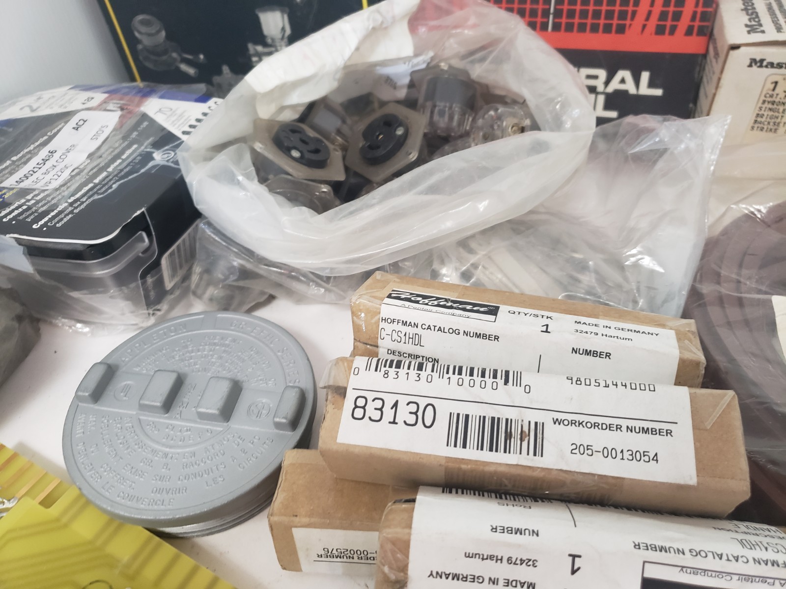 LARGE ASST. PARTS MASTER, FEDERAL, MASTER LOCK, HOFFMANN, T&B & OTHER INDUSTRIAL