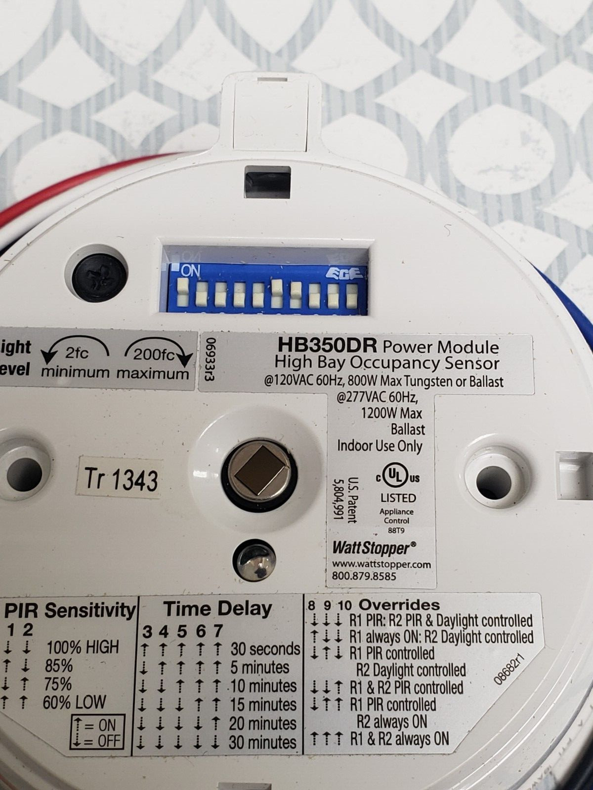 WattStopper HB350DR-B HIGH BAY OCCUPANCY SENSOR CONTROL MODULE W/DAYLIGHT
