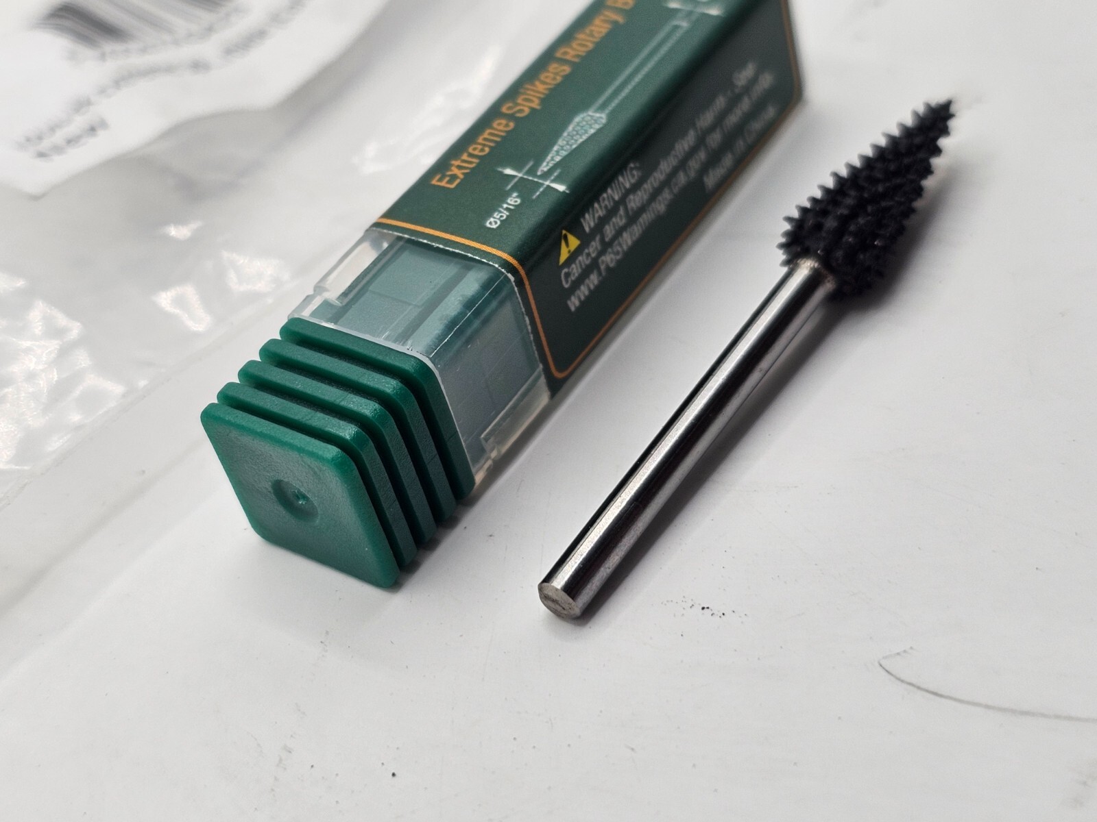 ToolTrek 5/16 Inch x 1/8 Inch Extreme Spikes Rotary Burr Conical Shape