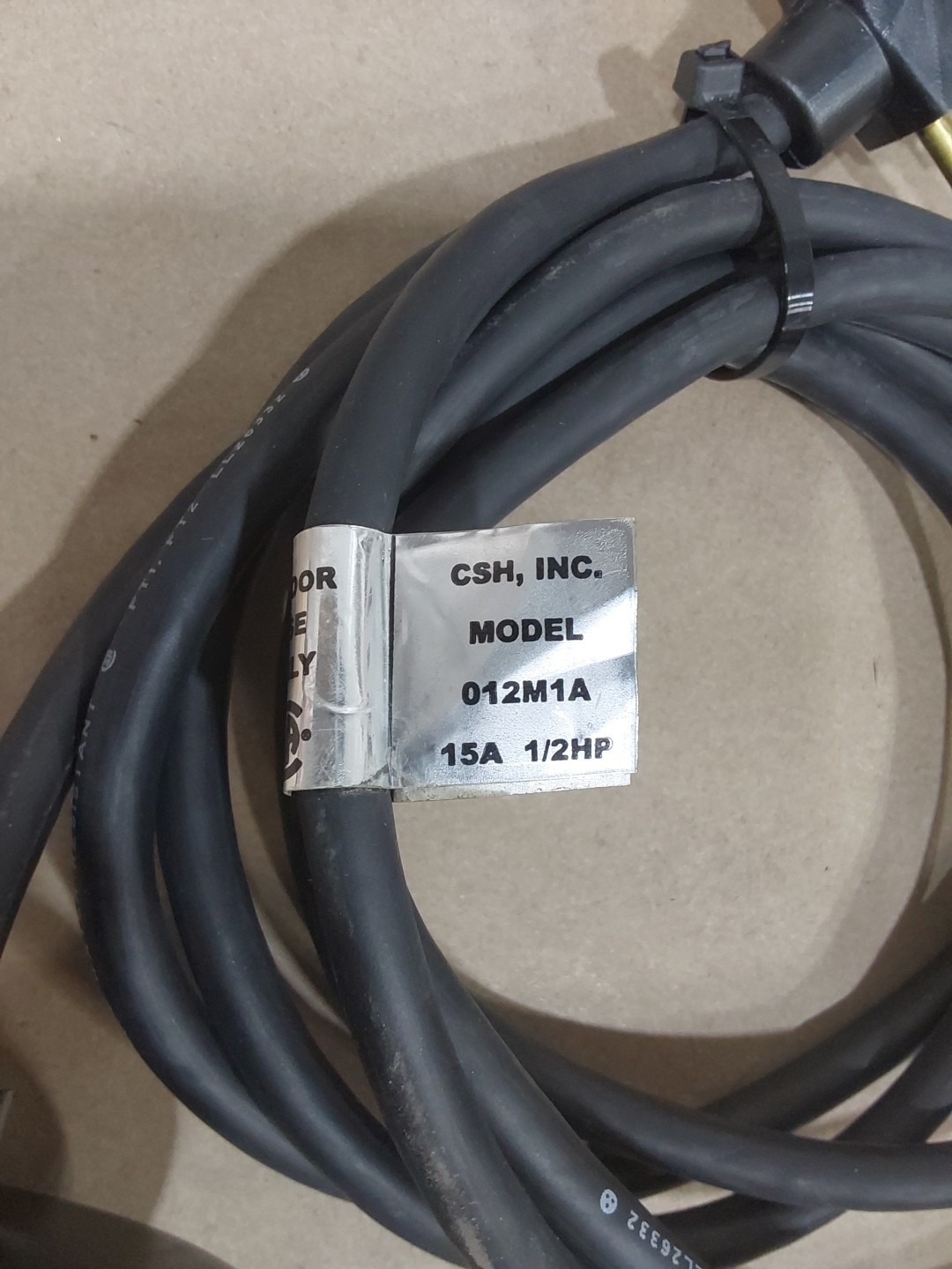 CSH Inc Float Switch Model 012M1A 15A 1/2 HP