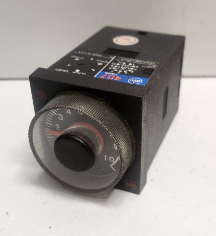 GUARANTEED! ATC 10A 24-240V 1-10 SEC/MIN/HR TIME DELAY RELAY 0407A-100-F3X