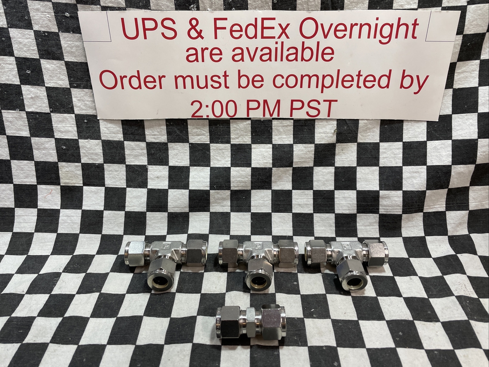 Parker TEE UNION 1/2″, 8ET8-316 & 8SC8-316, LOT OF 4, SHIPSAMEDAY #ZB16