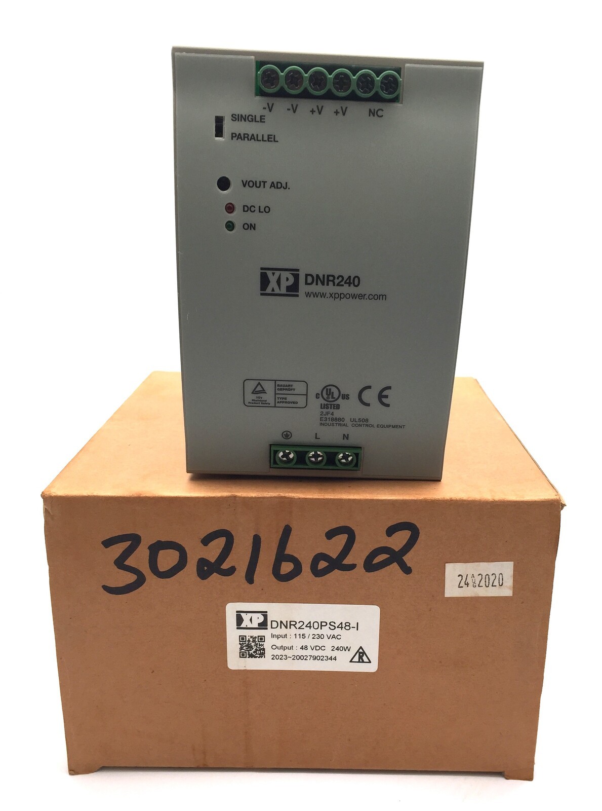 XP Power DNR240PS48-I Power Supply DIN Rail AC/DC PSU 1 Output 240W 48VDC 