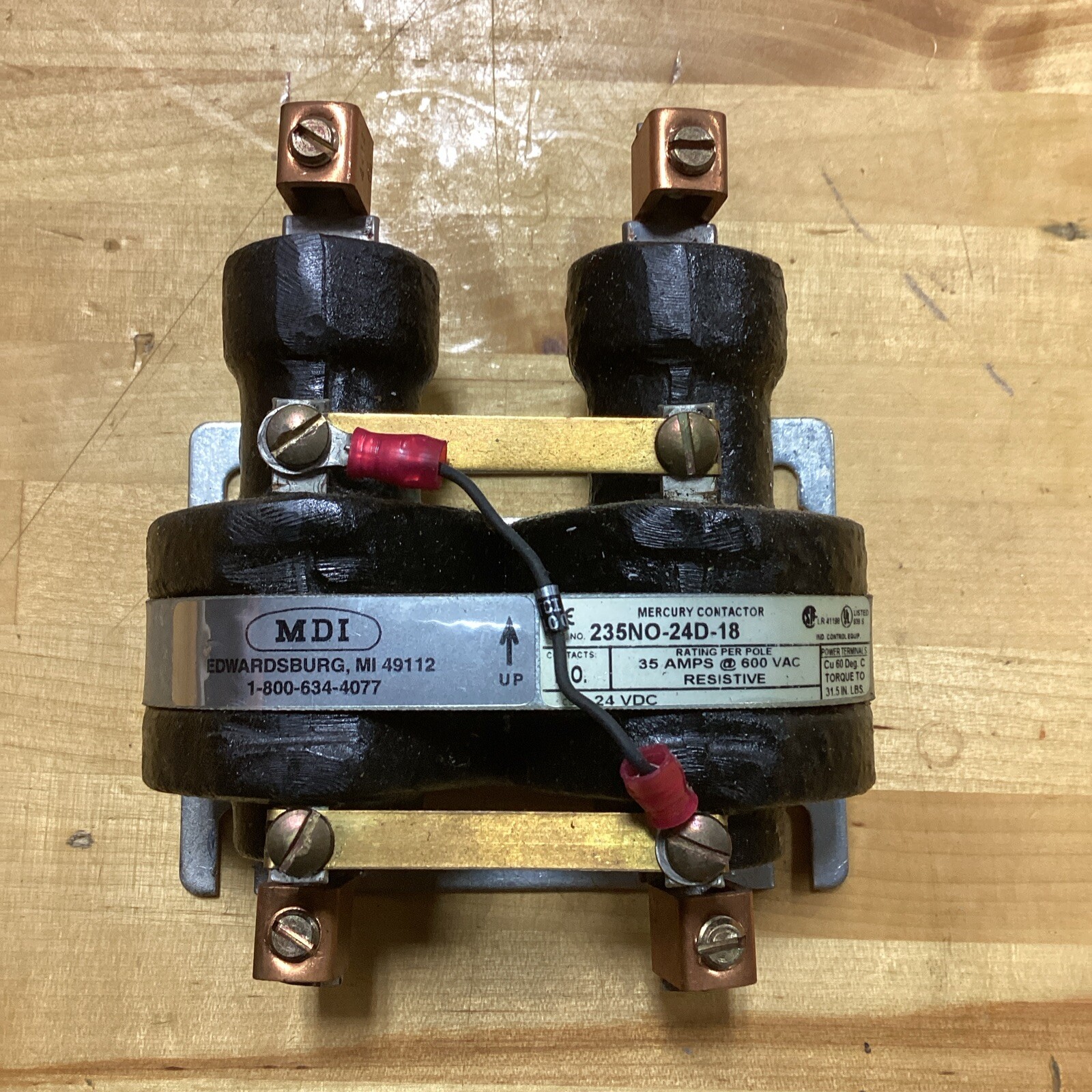 MDI 35A 600 VAC 2-POLE CONTACTOR 235NO-24D-18 C37