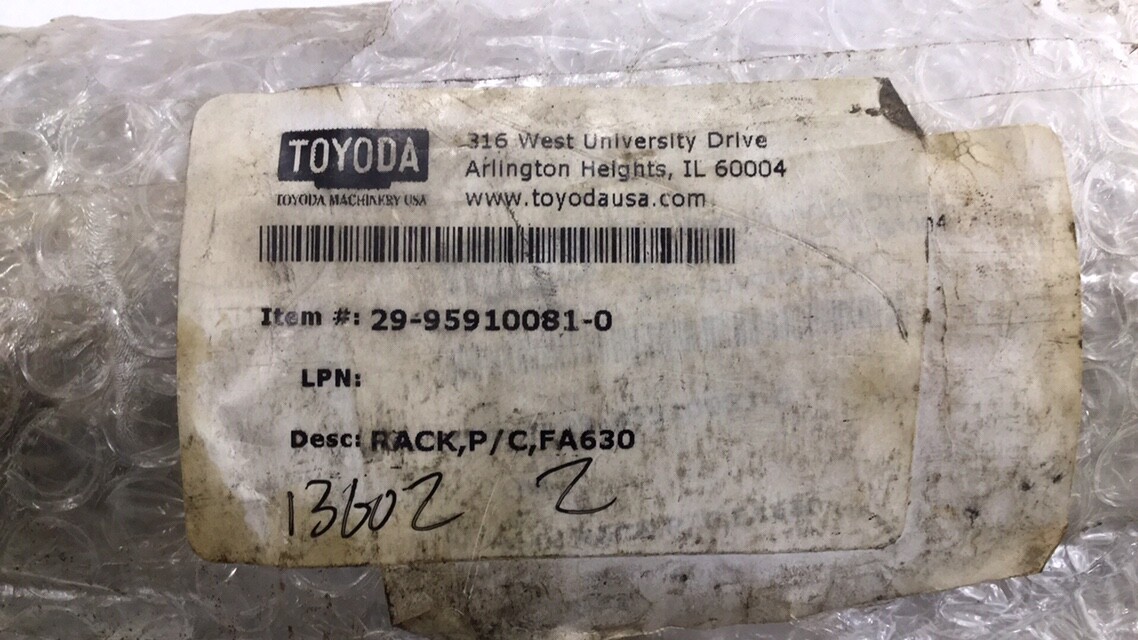 Toyoda 29-95910081-0 Rack P/C FA630 16 Teeth 20mm End Shafts 17 1/2″ OAL