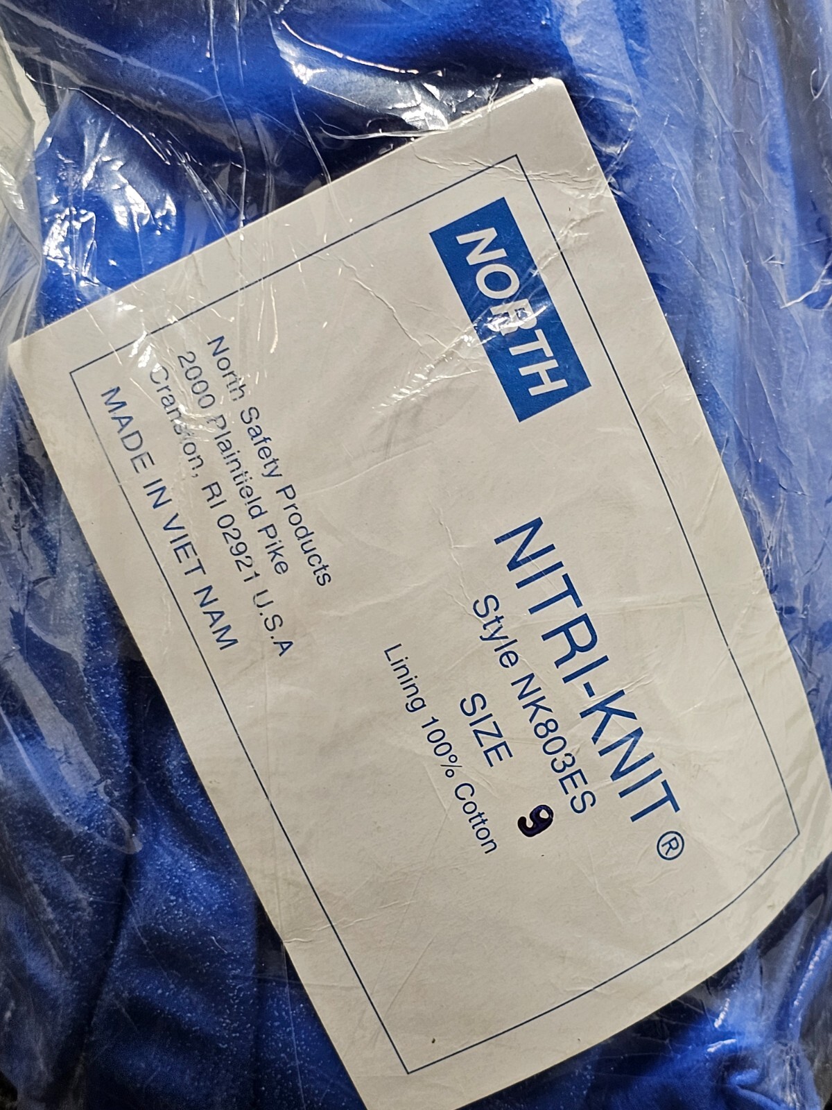 (6 PAIRS) Honeywell North NK803ES/9 Nitri-Knit Chemical Resistant Gloves Size9/L