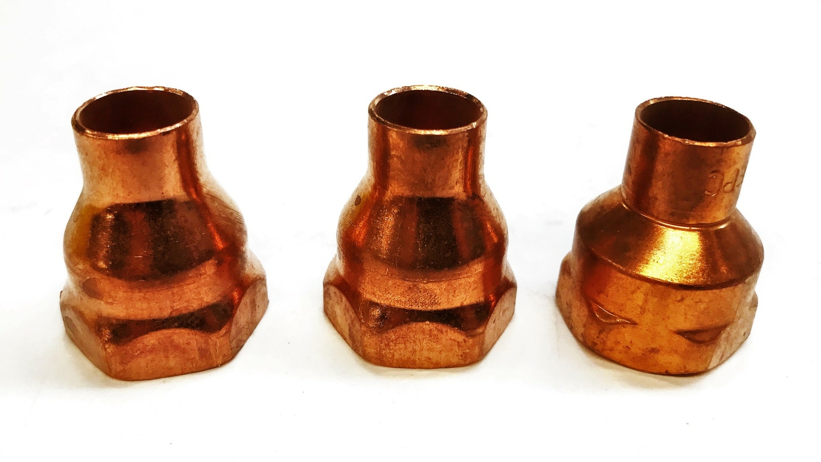 EPC Copper 1″ Female x 1/2″ Sweat Reducing Coupling [Lot of 3] NOS