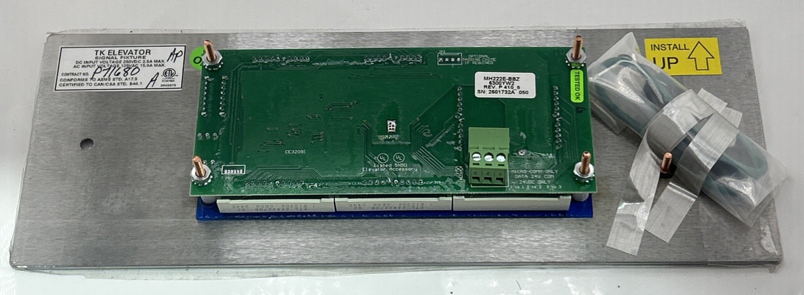 TK Elevator Position Indicator Surface Mount Brushed SS Finish Signal Fixture