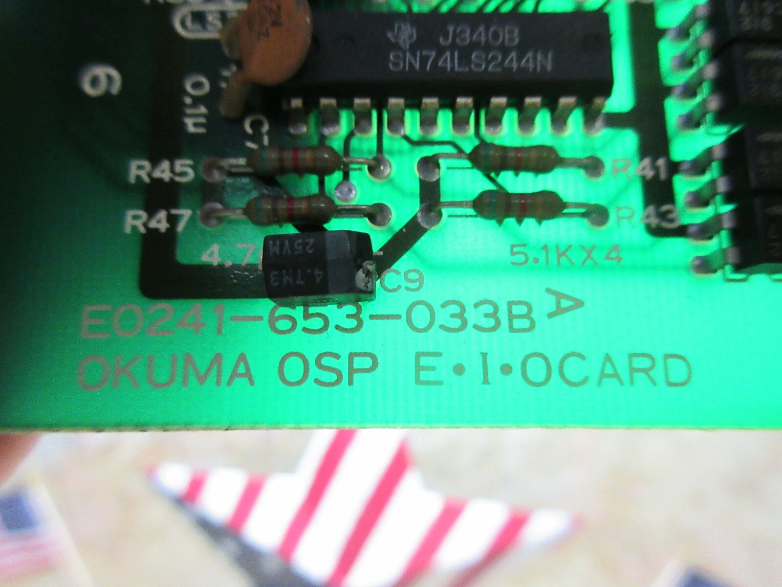 OKUMA MC-4VA OSP5000M-G CIRCUIT BOARD E0241-653-033B E I O CARD EACH 1