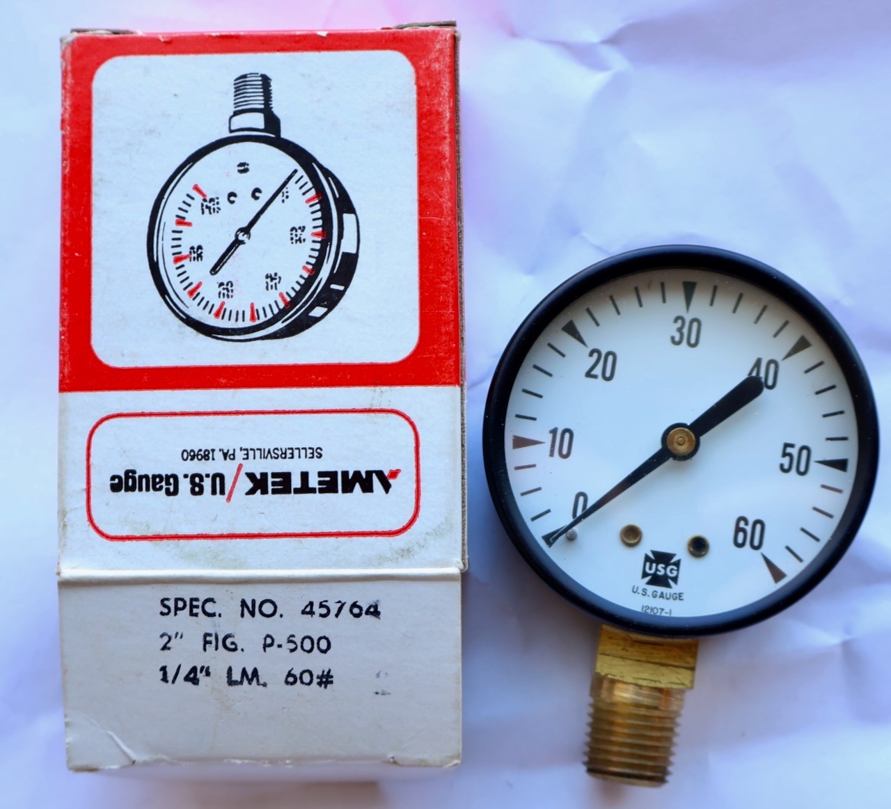 (3) Ametek U.S. Gauges / 47615 (15#) – 47103 (30’ HG) – 45764 (60#) / NOS / MTT