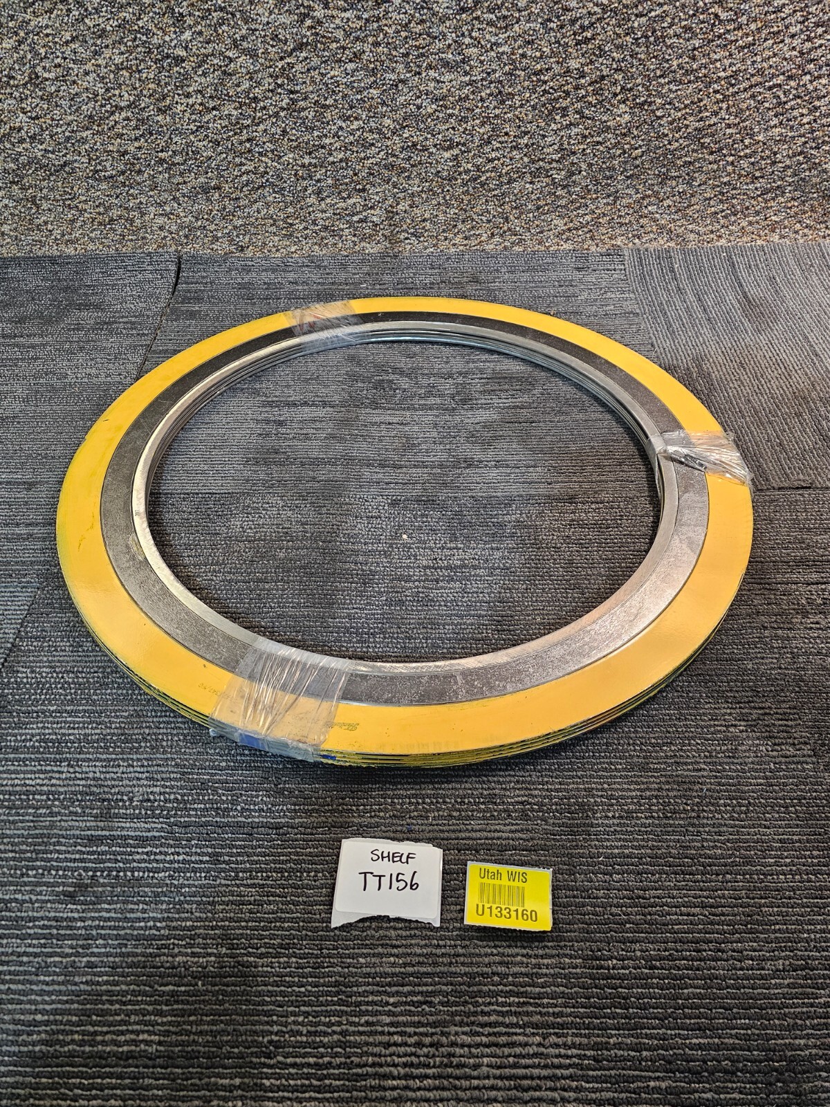 QTY 4 Flexitallic Spiral Wound Gasket 347/347/FG ASME B16.20 20″ 300 Yellow