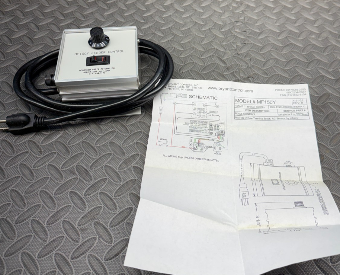 Bryant Control MF150Y 15Amp 115VAC Vibrator Feeder Bowl Control Unit