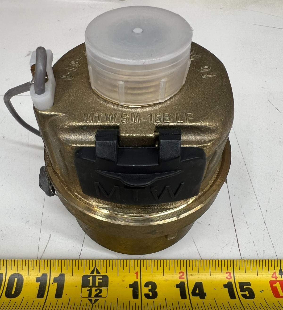 3/4″ MTW Bronze SM15B LF Lead Free Water Meter 1 Pulse/5 Gallon 120°F 150 Psi