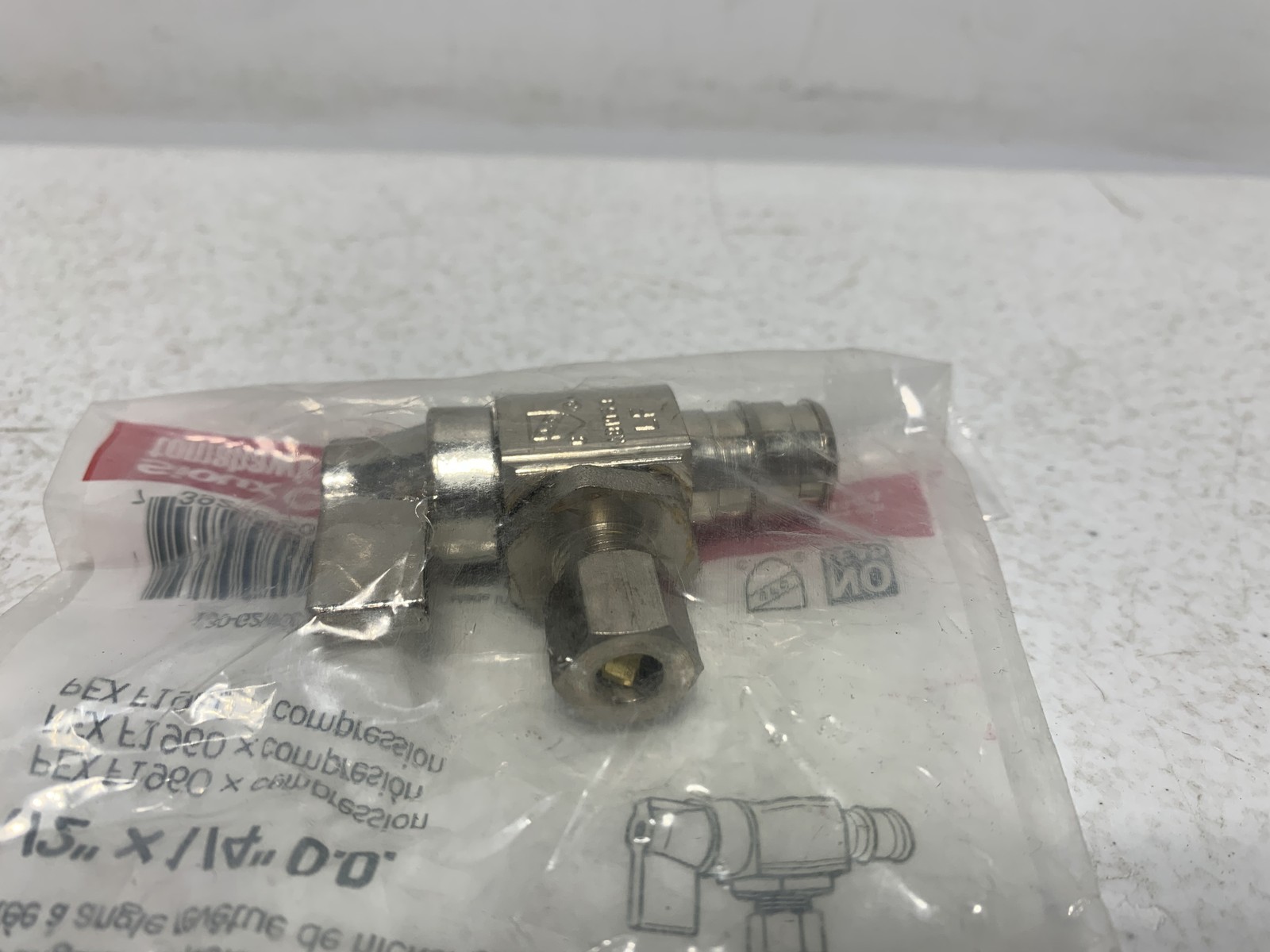 Sioux Chief 130-G2W0C 1/2″ x 1/4″ OD PEX Angle Supply Stop