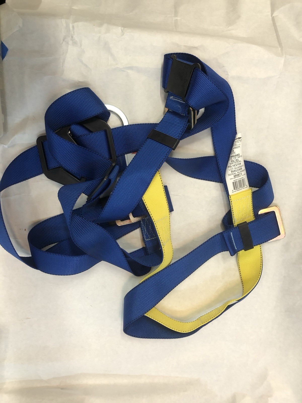 Protecta AB17510-standard Full Body Safety Harness Set Blue 2 ft Lanyard