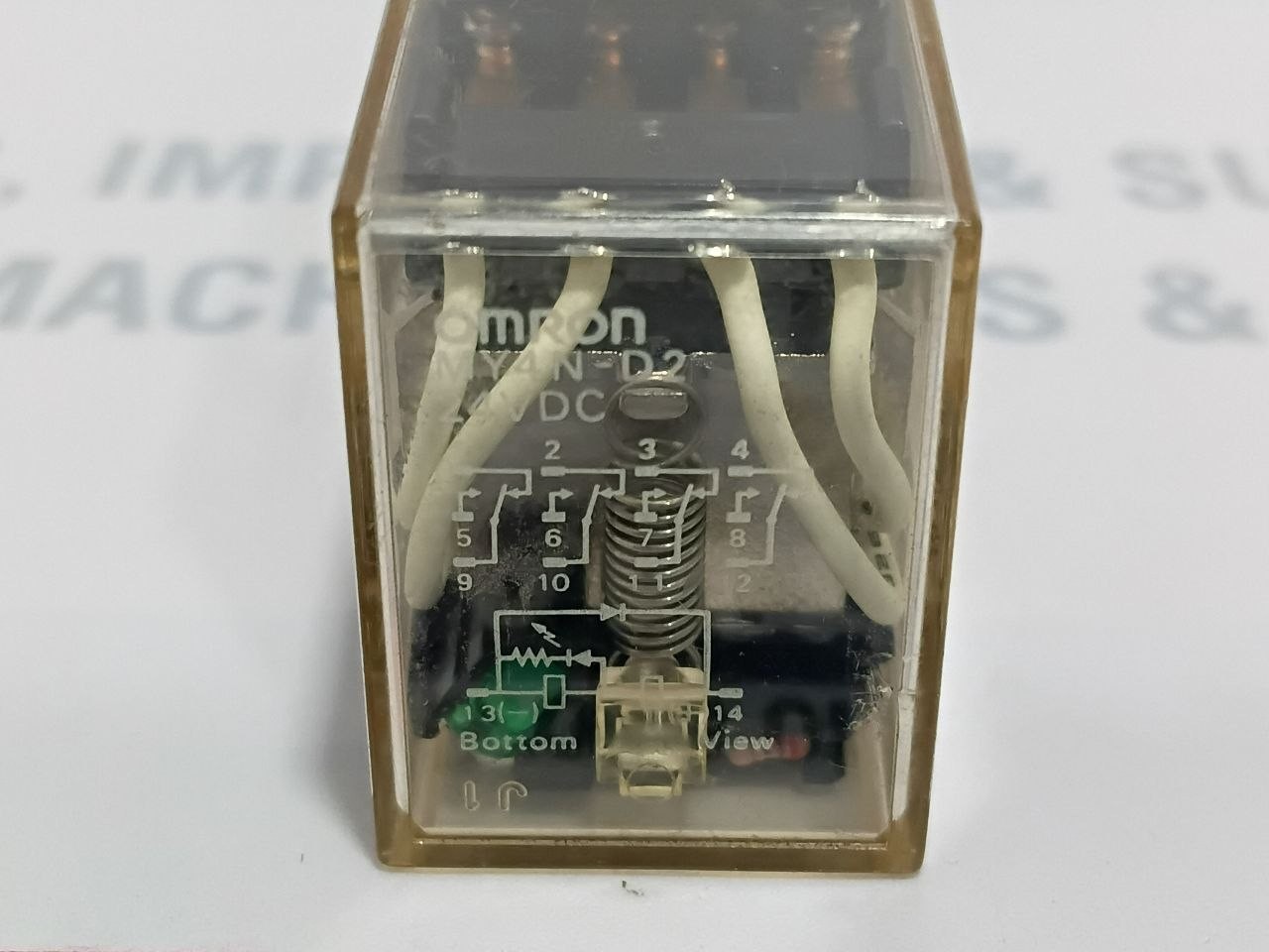 Omron MY4N-D2 24VDC Auxiliary Relay 5A 240VAC 5A 28VDC (Unused New)