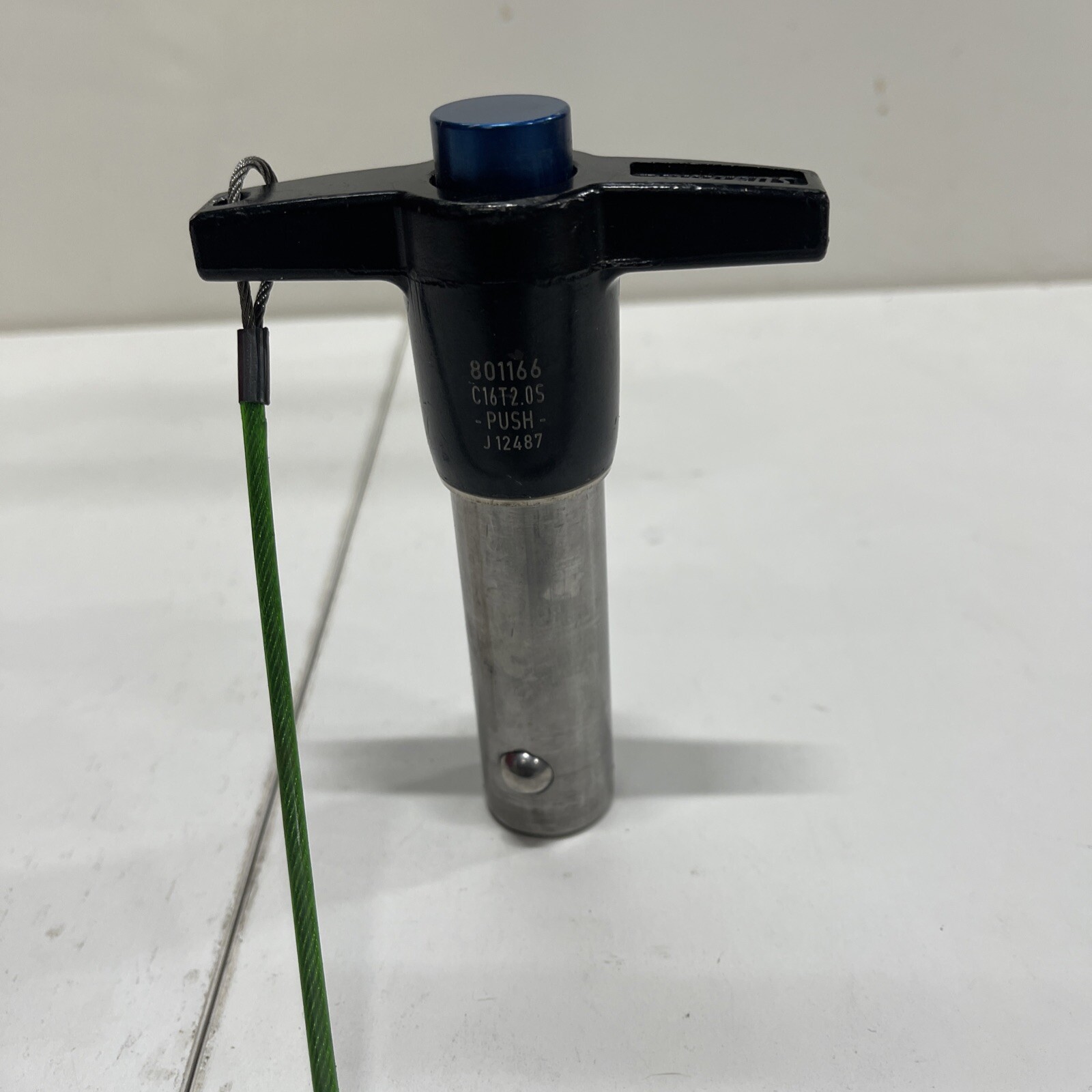 Jergens 801166 KLP 1” T-Handle Push Button Release Pin. Excellent Condition