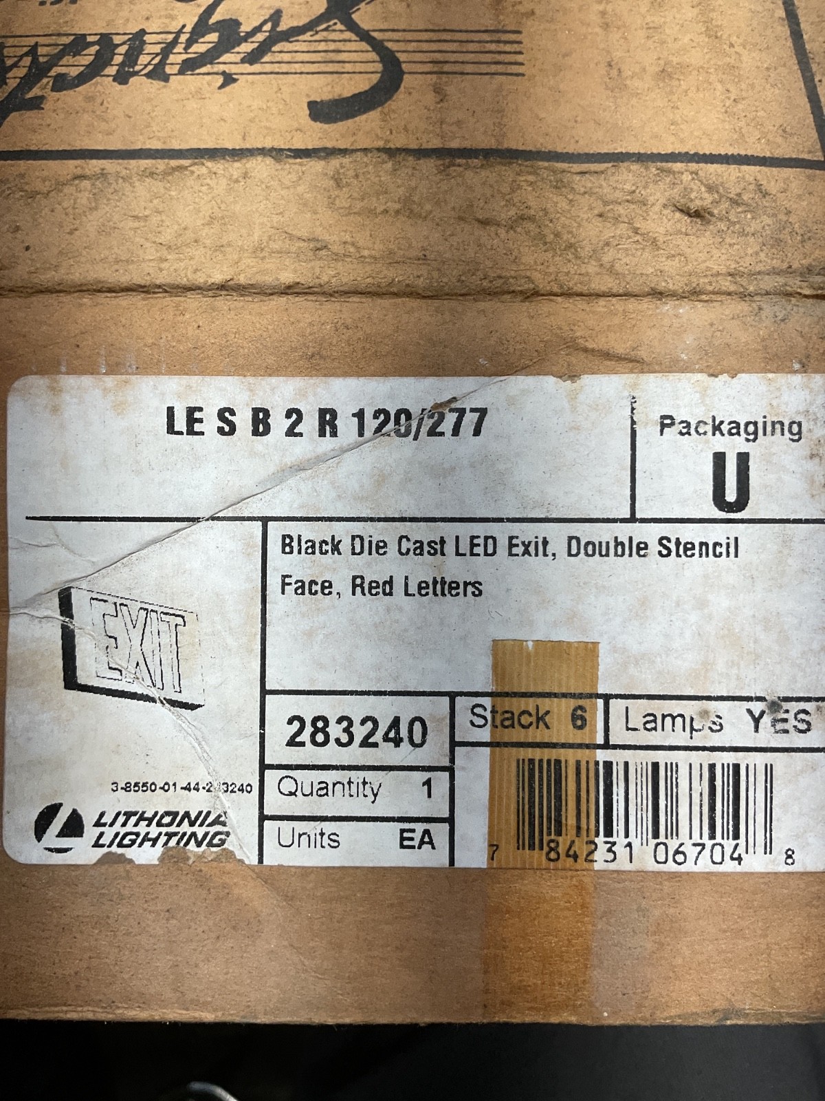 LITHONIA LIGHTING LE-S-B-2-R-120/277 / LESB2R120277 *NOS* #4015B109PR3
