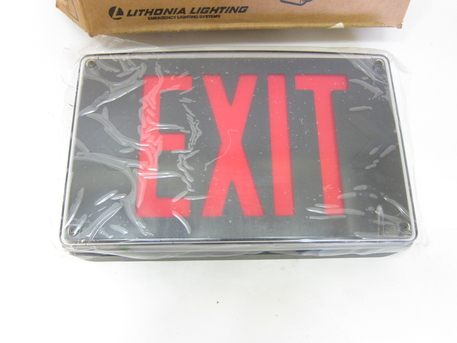 New in Box Lithonia Extreme All Conditions Exit Sign LV S 1 R 120/277 EL N SD 