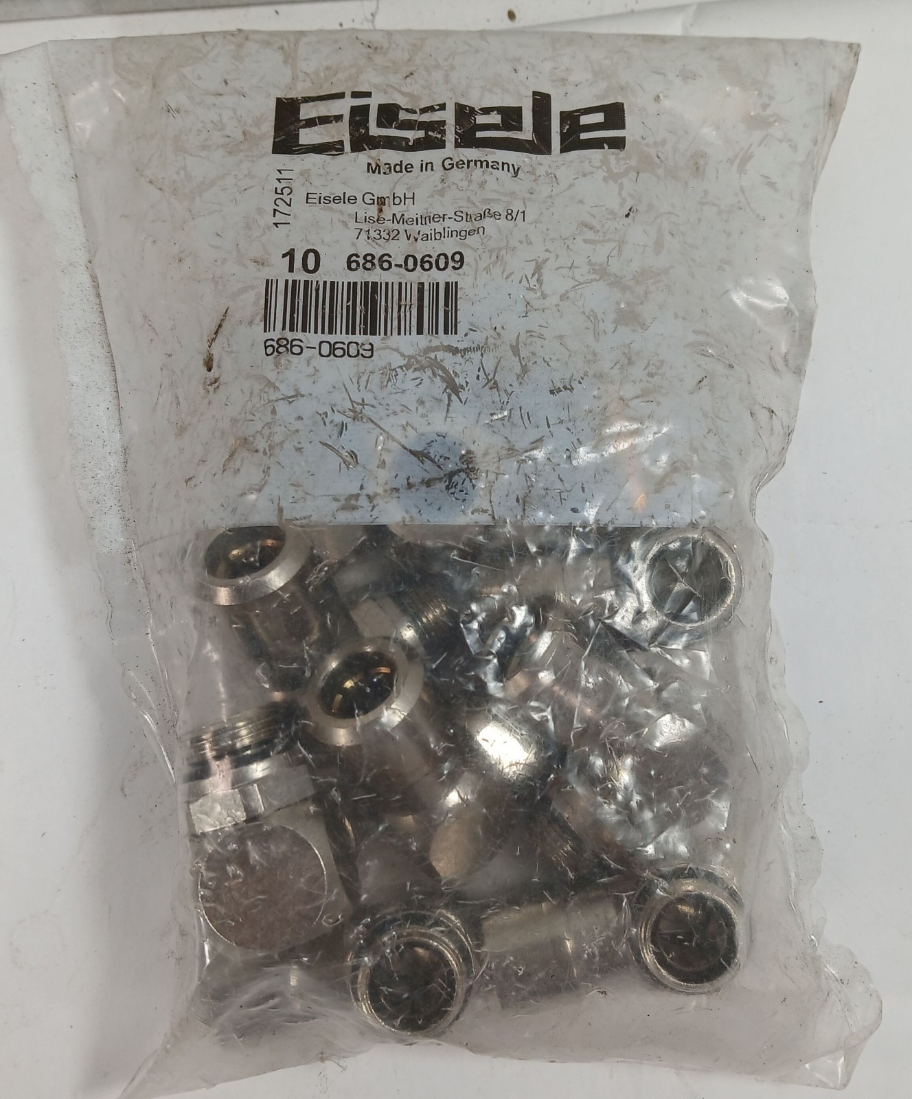 10 NEW EISELE 686-0609 PUSH TO CONNECT 90DEG SWIVEL FITTINGS NNB ***MAKE OFFER**